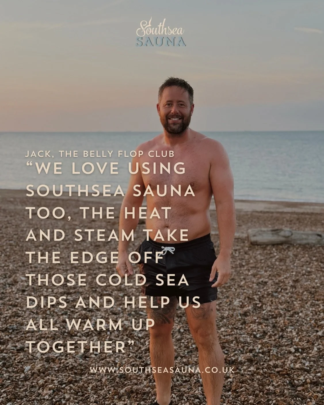Southsea Sauna is about community and @bellyflopclub is the perfect example of that. 

&ldquo;The Belly Flop Club started as a way for me to find light during a tough year. We embrace the challenge of morning swims in the cold sea, and each splash br