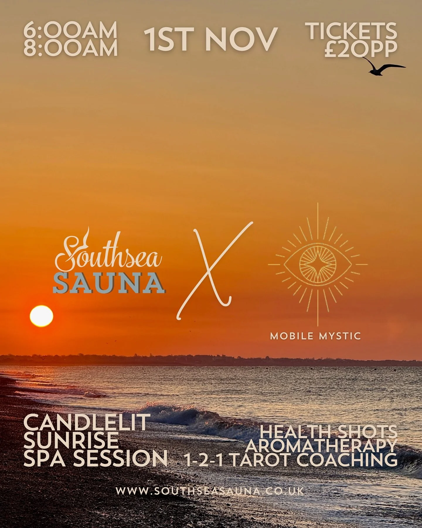 To mark the start of winter, we&rsquo;re transforming Southsea Beach Caf&eacute; into a thermal spa for a morning of pure relaxation &amp; rejuvenation 🌅

On 1st November join us for a candlelit sunrise spa session including:
💫 A welcome health sho