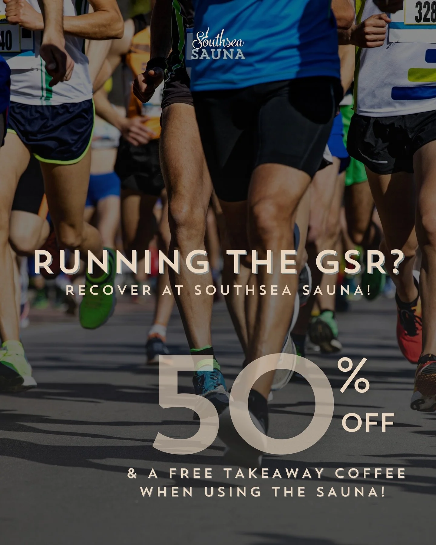 Ready to run the Great South Run? 🏃🏃&zwj;♀️🏃&zwj;♂️

As a big congrats from all of us at Southsea Sauna and SBC, we&rsquo;re offering half price sauna sessions all day on Sunday 19th!

Show us your medal on arrival and enjoy a free coffee when you