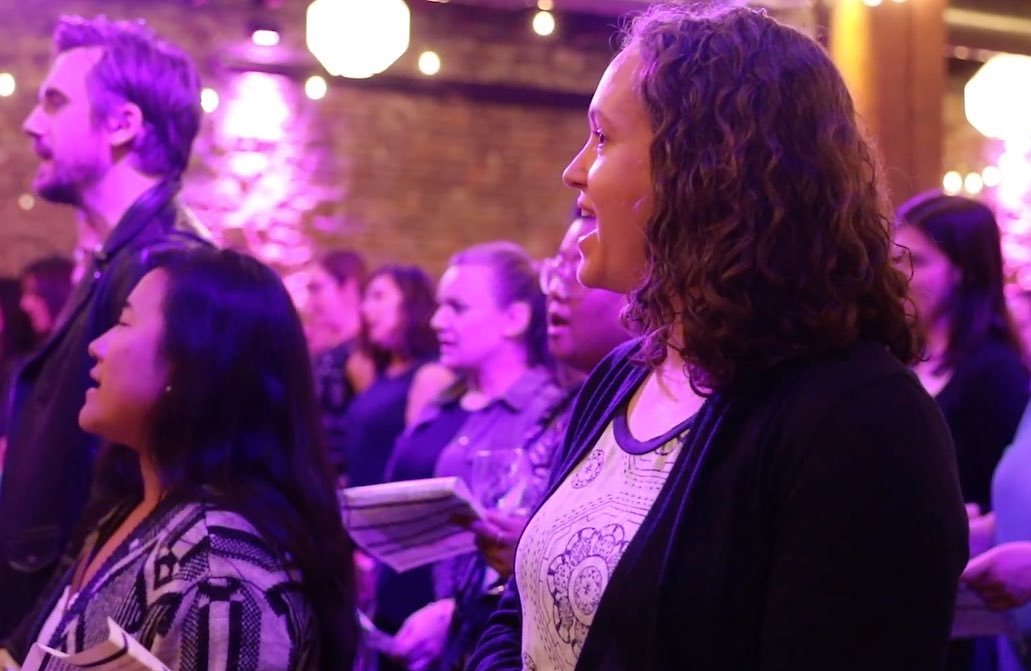 June 14 is our last Choir Bar (for now) and we want YOU to sing with us! Invite your friends, put on your best Elton John-inspired outfit, and join us as we sing &quot;Don't Go Breaking My Heart&quot; at the Foundation Event Space! 💕🎶 Need a ticket