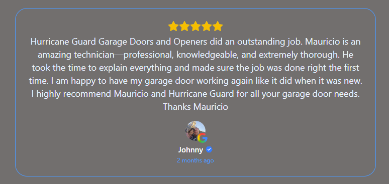 5 star google review