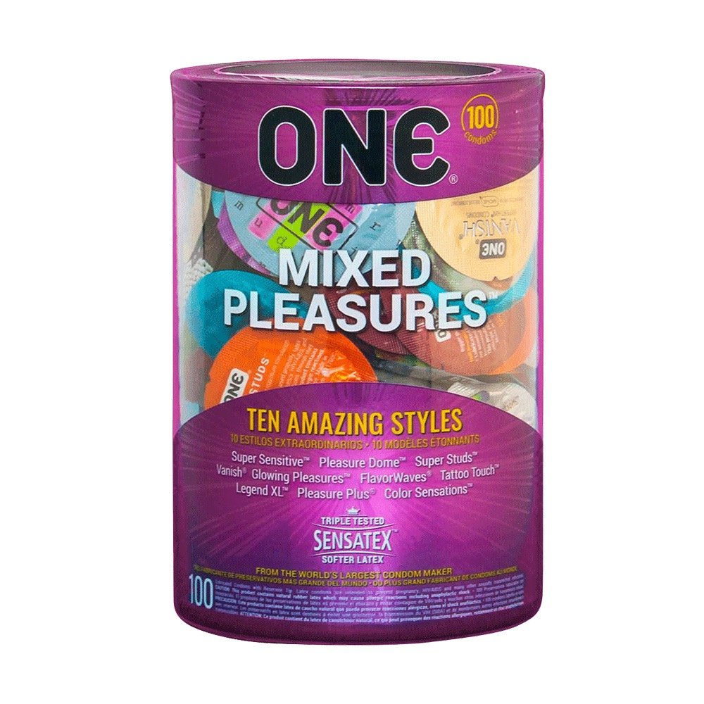 ONE Mixed Pleasures Condoms (100 PACKS)