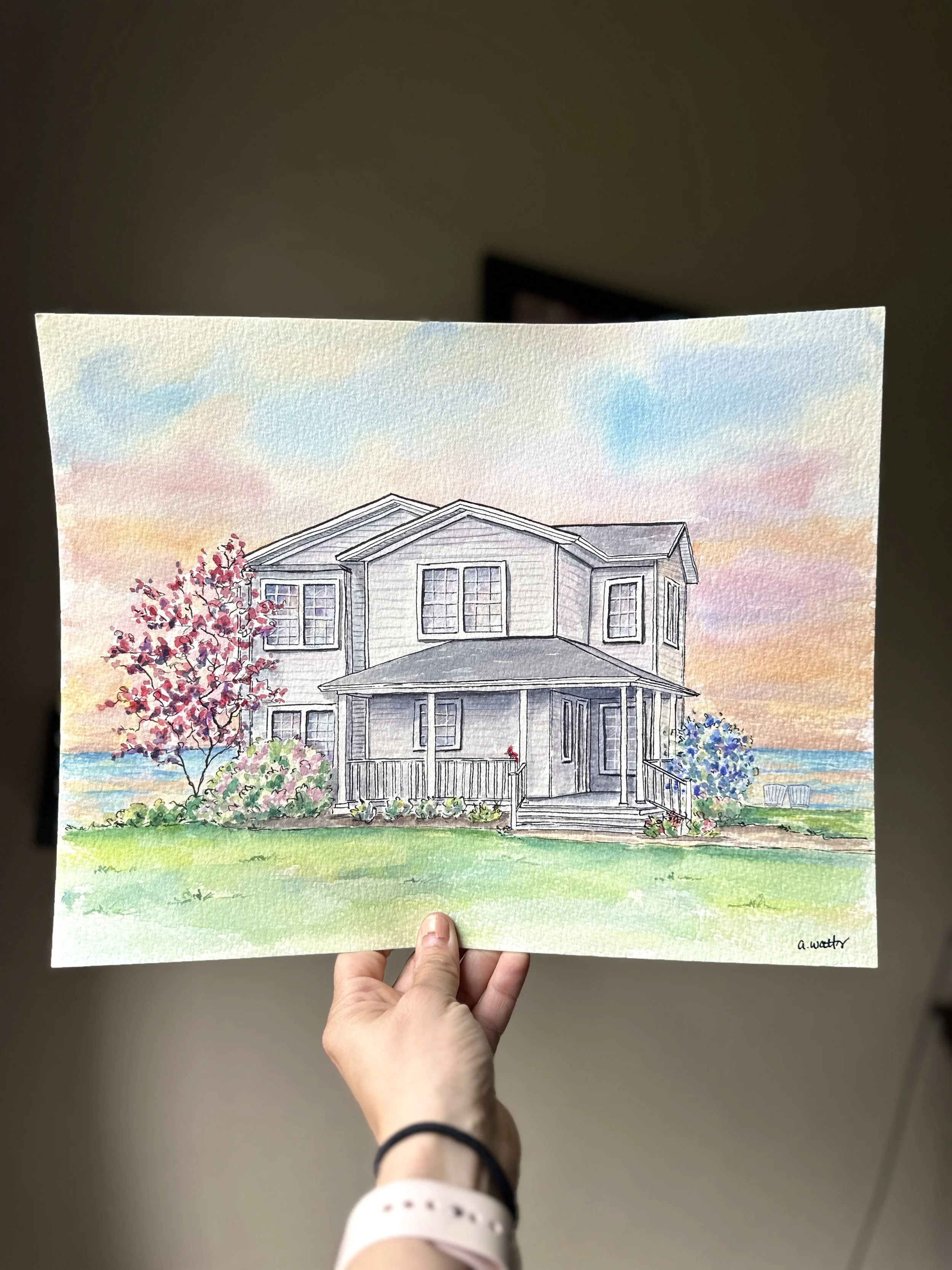 House Portrait Watercolor