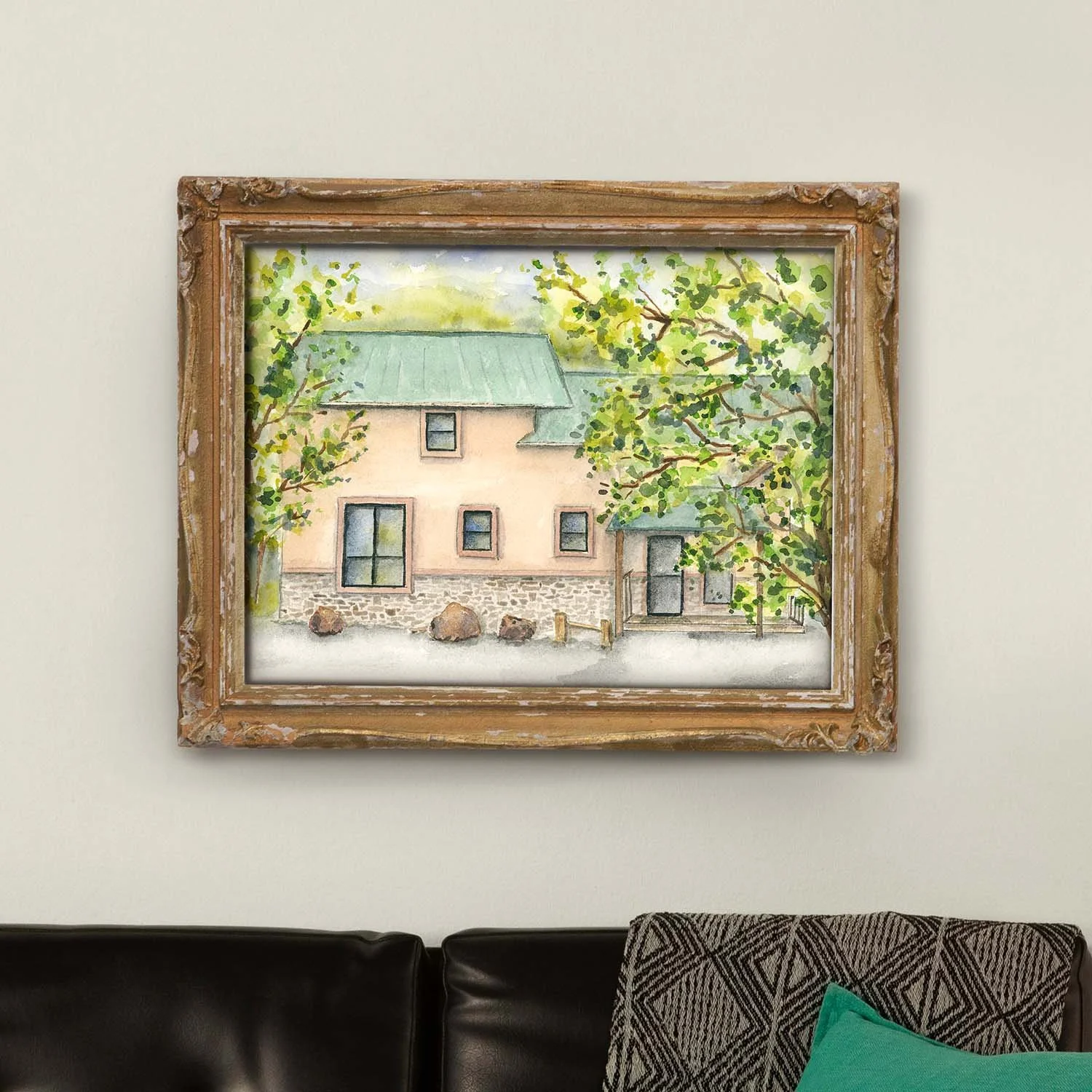 Ruidoso Cabin that was lost in the fires. This couple gifted the painting to their parents who lost their family's summer home and Airbnb in the devastating New Mexico fires of 2024. 