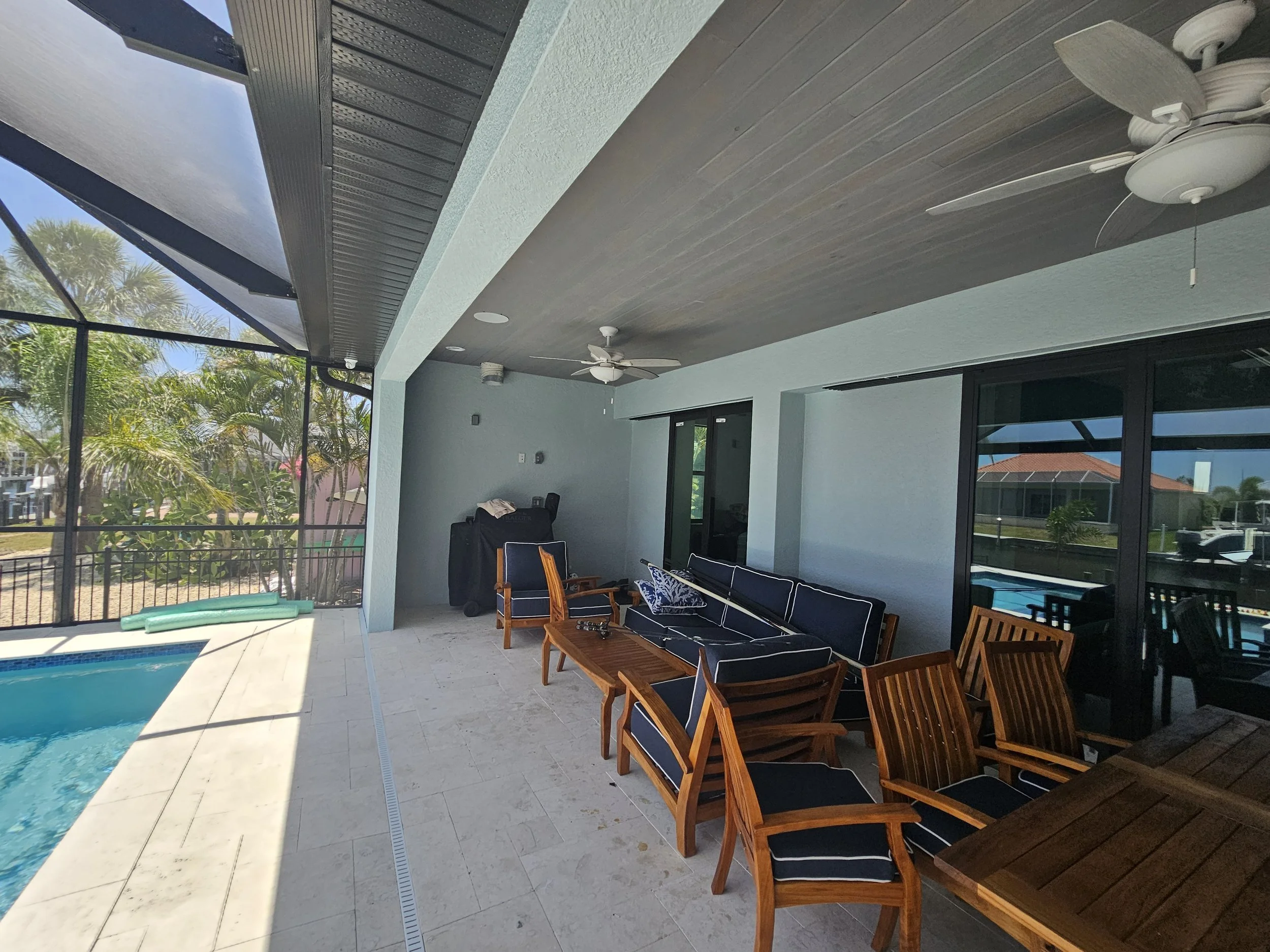 A Finished Patio on and Exterior Paint Job in Port Charlotte, FL