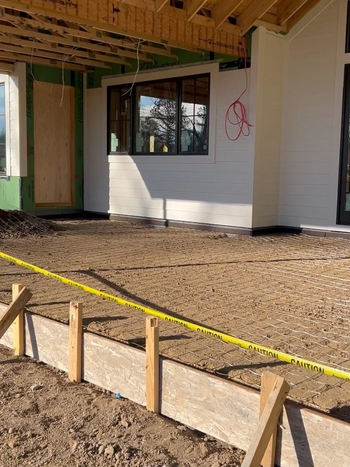 The concrete is going in, can't wait to reveal the back porch.