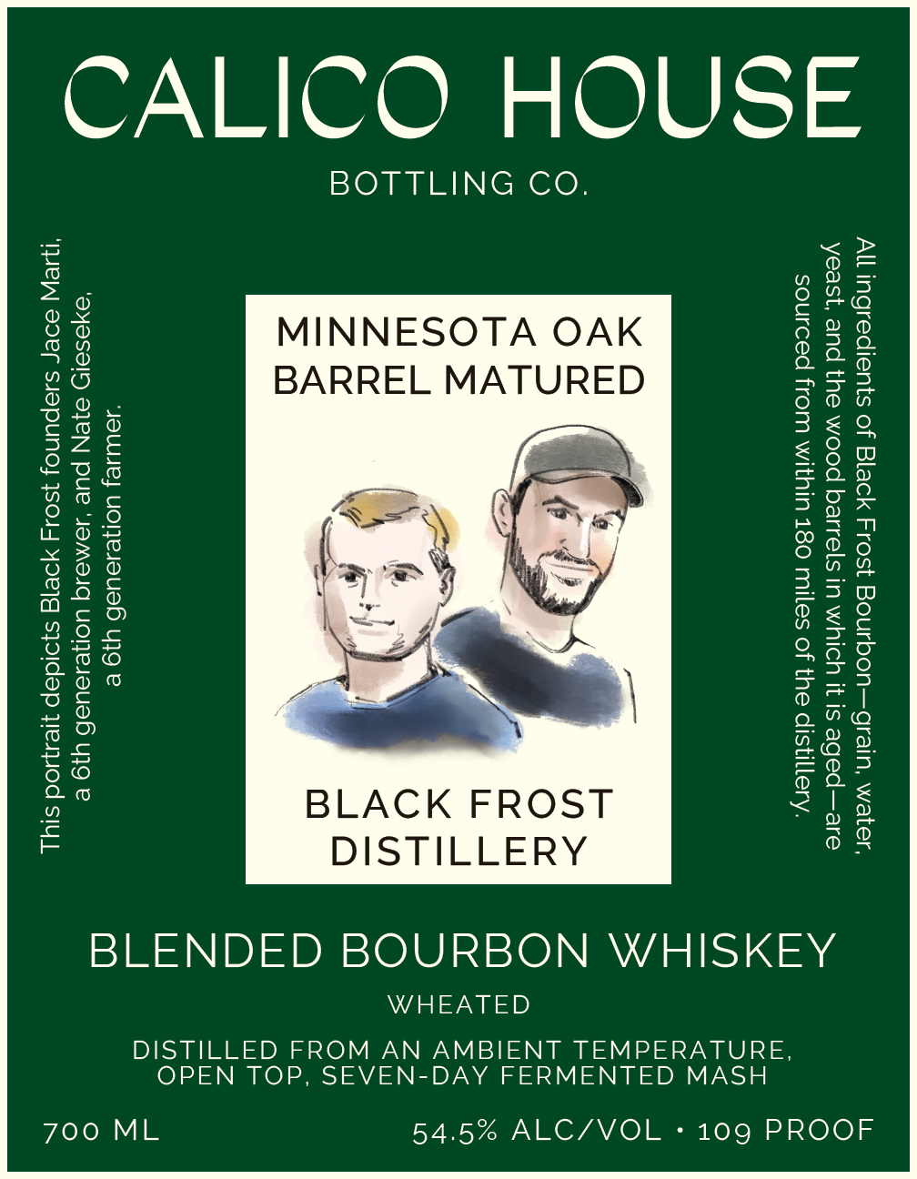 Calico House, Black Frost Wheated Blended Bourbon Whiskey