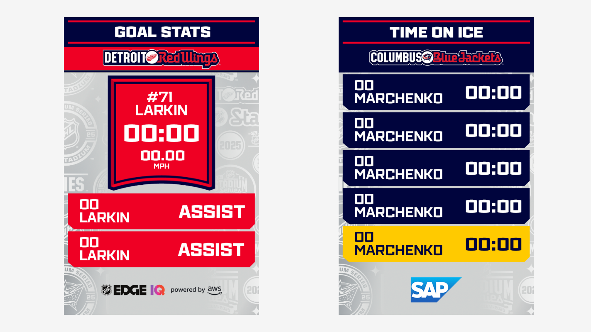 2024 samples for Goal Stats and a Stat Leaderboard with penalty.