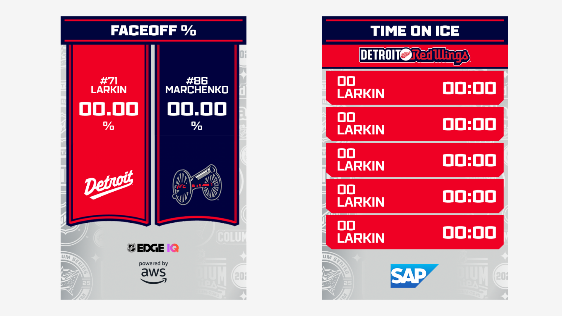 2024 samples for Faceoff Percentage and a Stat Leaderboard.