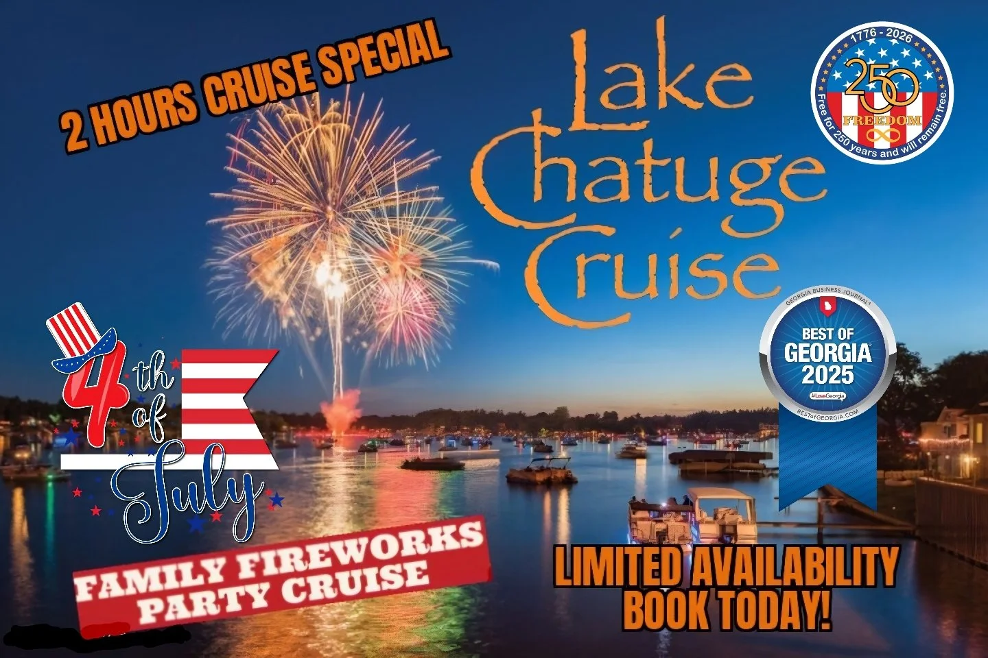 4th Of July Fireworks on Lake Chatuge Hiawassee, Ga