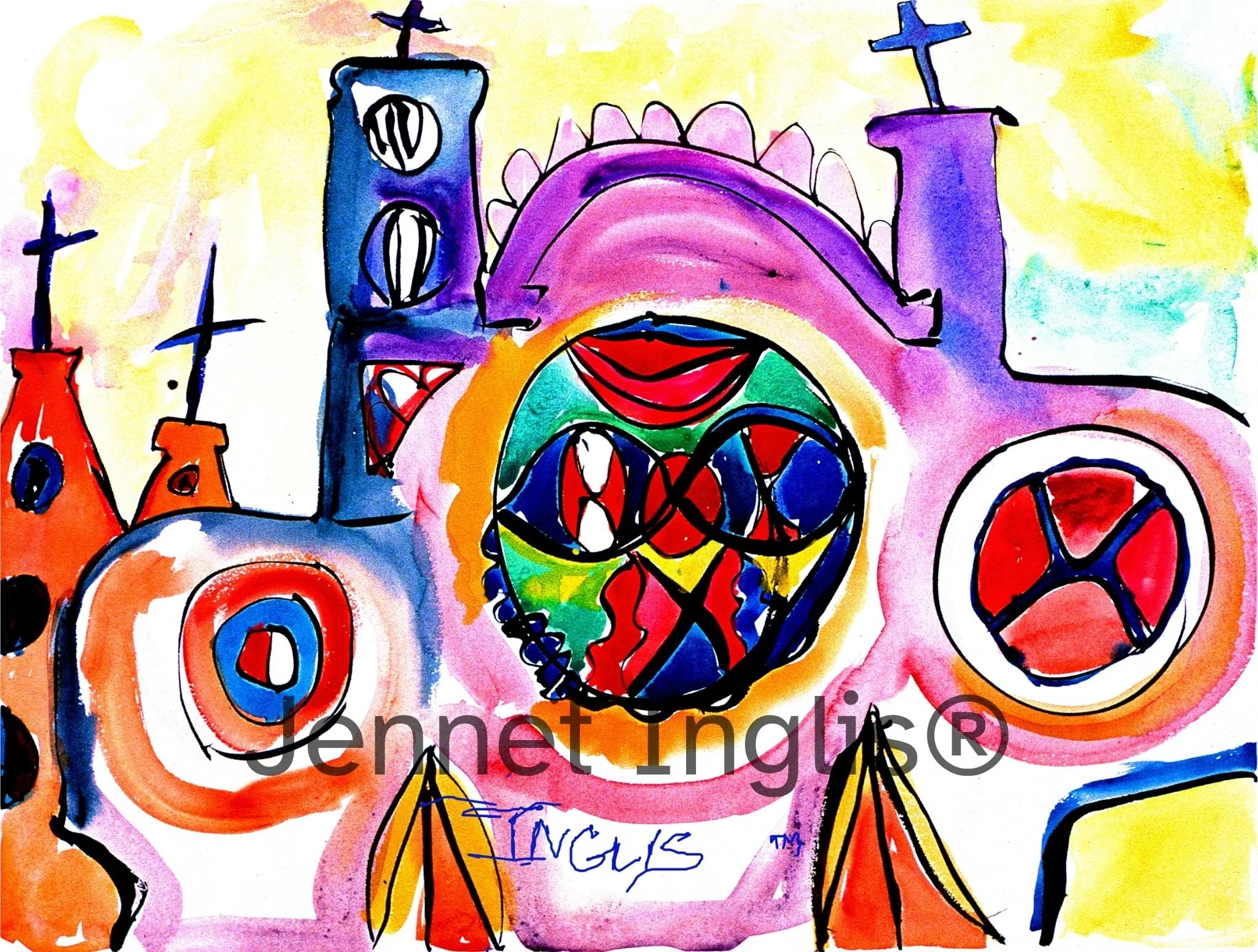 Body Temple Roseheart 1
22x30 India Ink and Watercolor