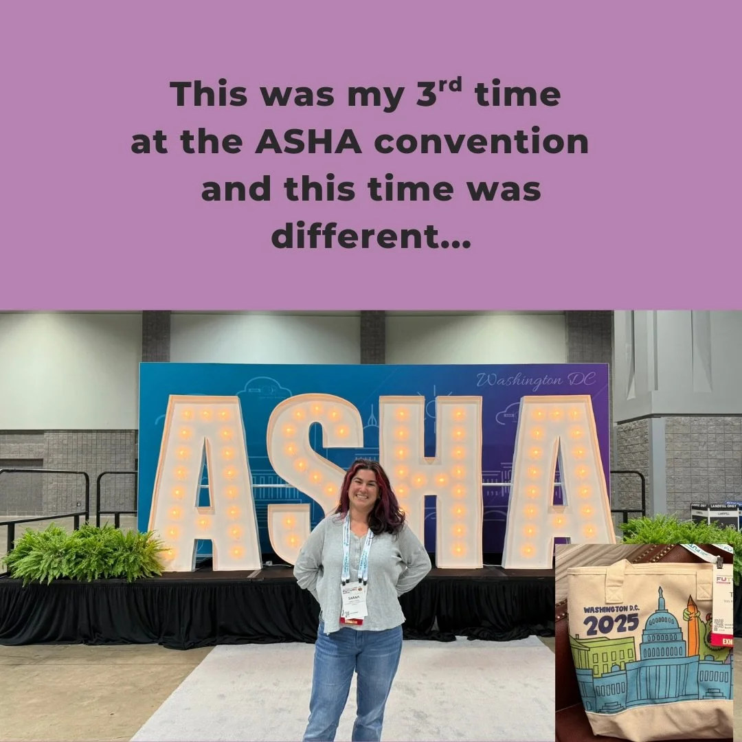 Finally got around to creating this post reflecting on my time at ASHA a few weeks ago! This was my third time attending ASHA and my 5th professional conference overall (I went to AZA twice in my previous life&hellip; IFYKYK). While I learned a lot f