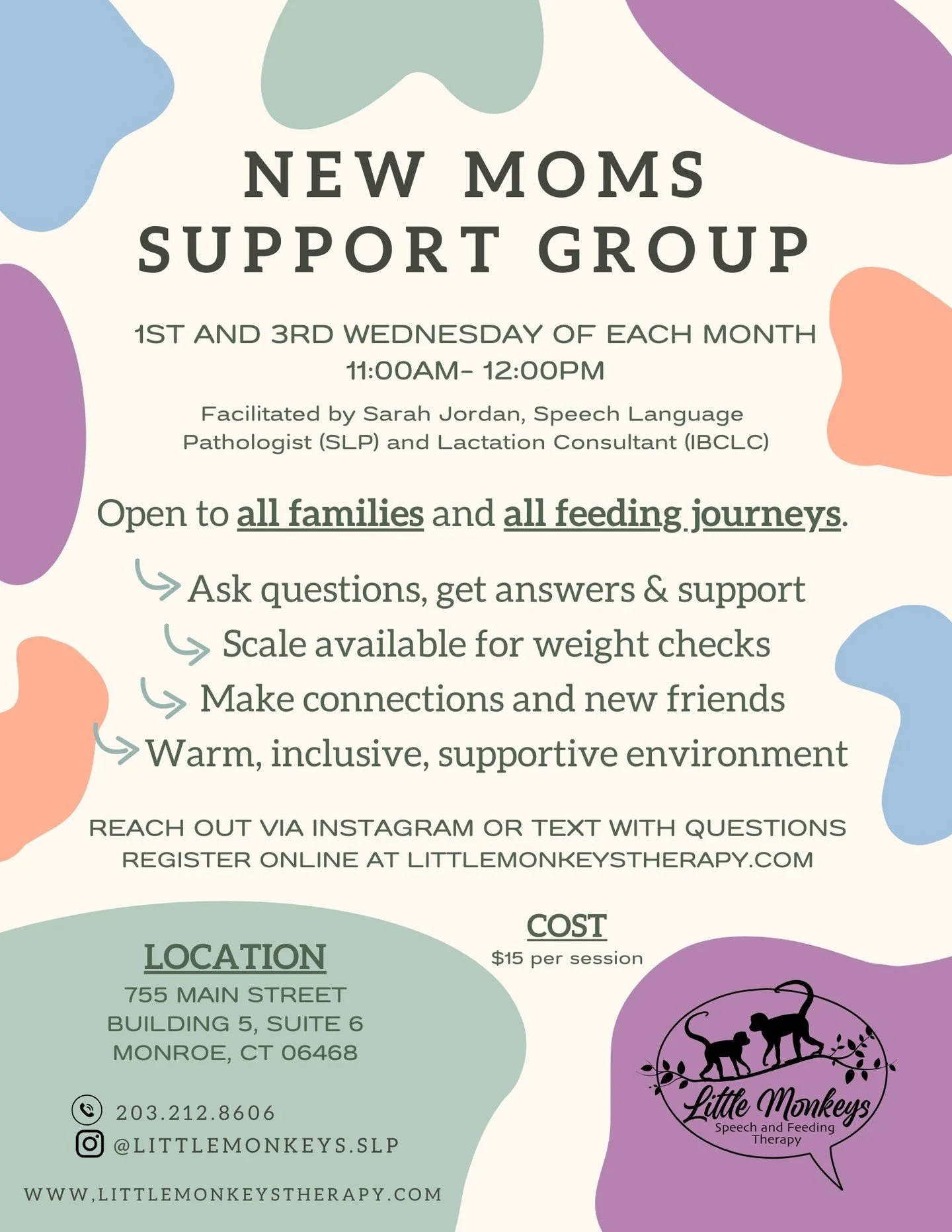 Being a new parent can be difficult and isolating. Whether this is your first baby or you have older children at home, come to this warm and welcoming space to ask questions and get support! This is a space to make connections and meet other parents 