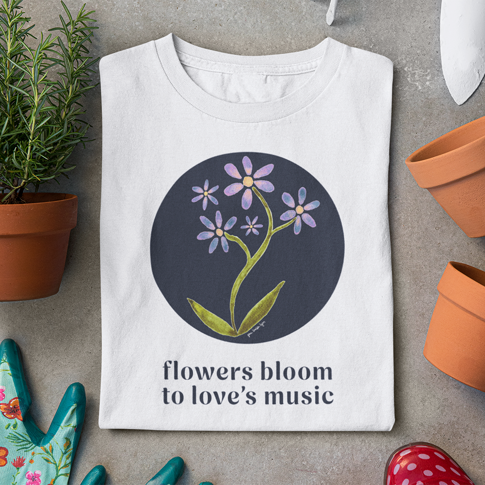 Dancing Watercolor Daisies illustration in 5 colors