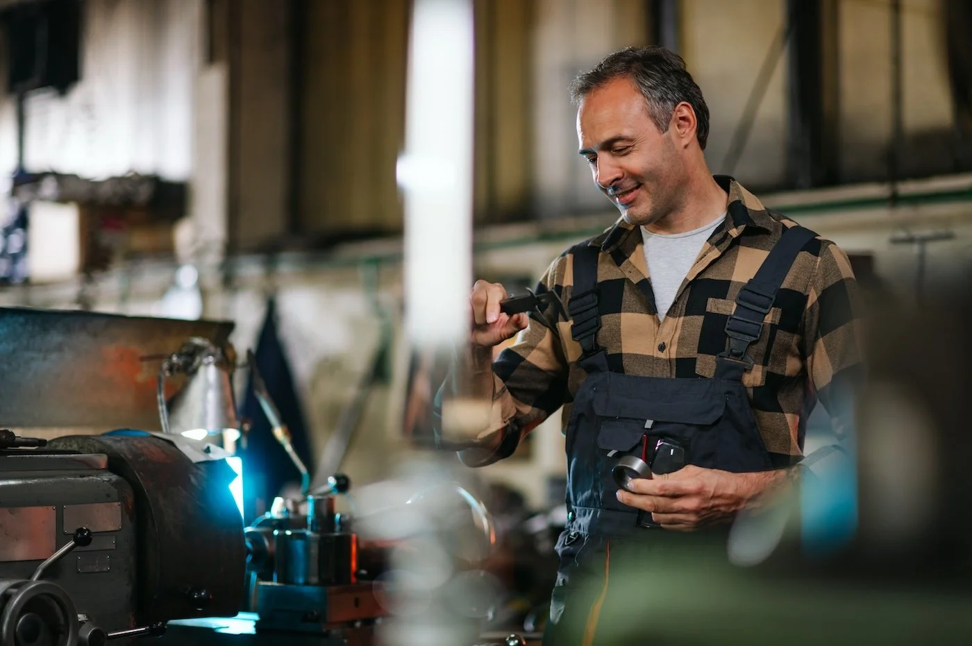 Worker in a manufacturing factory