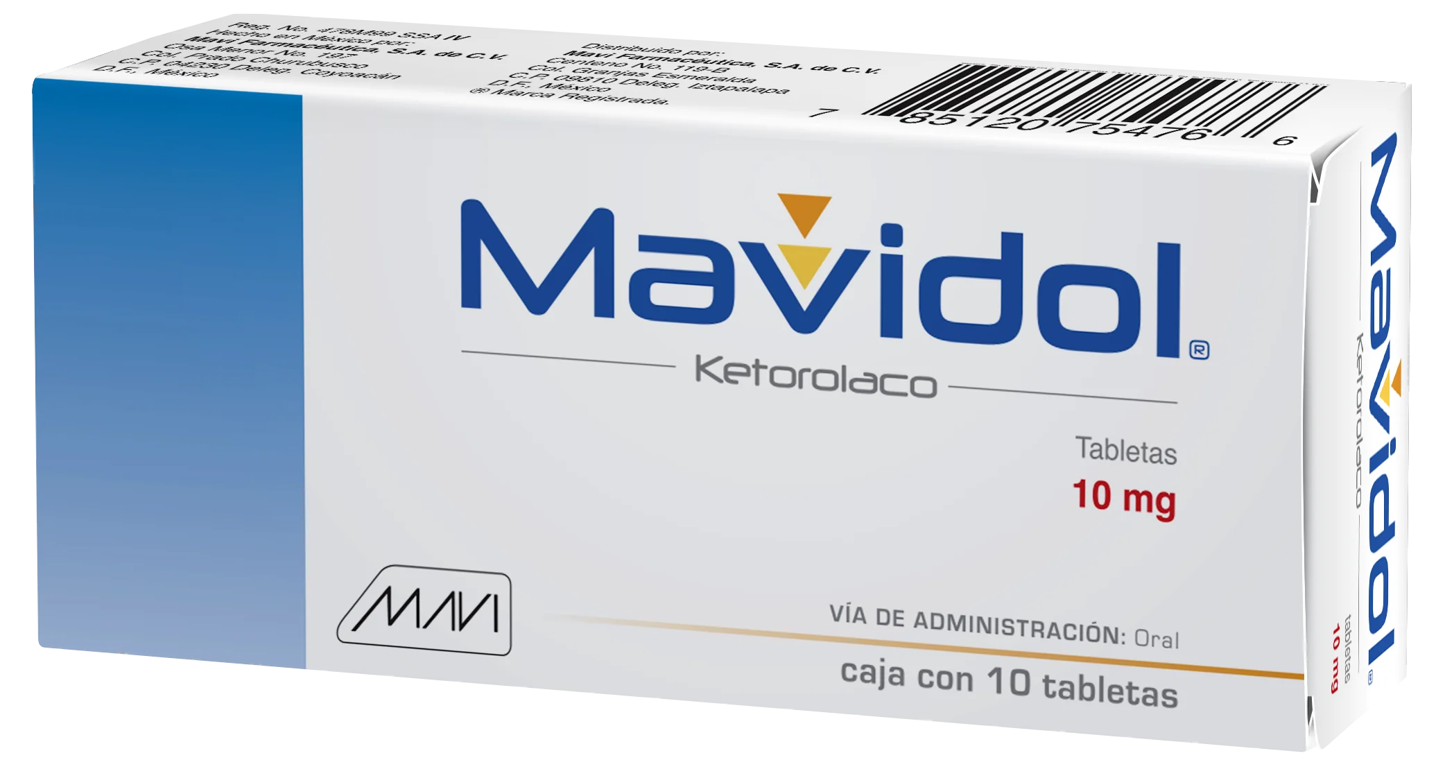 Mavidol 10 mg C/10 tab