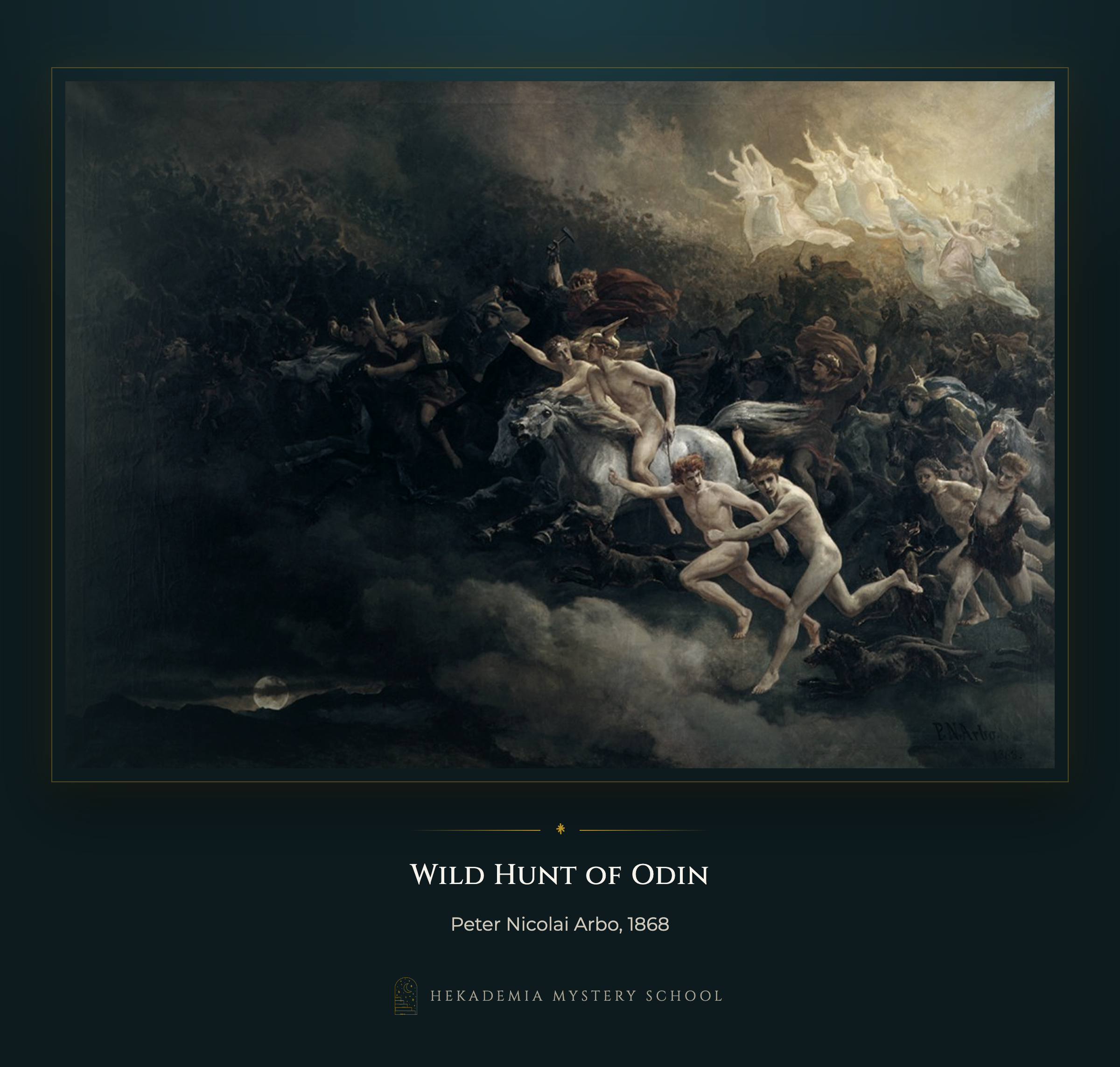 the wild hunt of odin by peter nicolai arbo