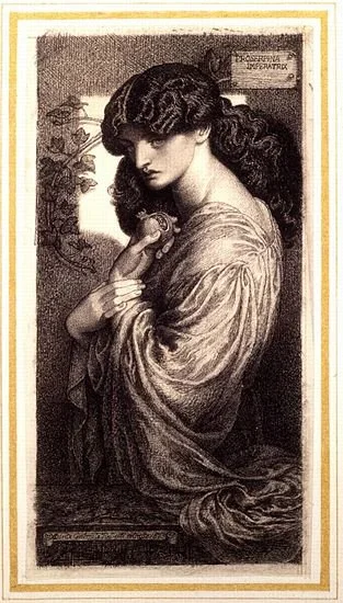 Rossetti's Proserpine (1874), the painting of Persephone holding the pomegranate.