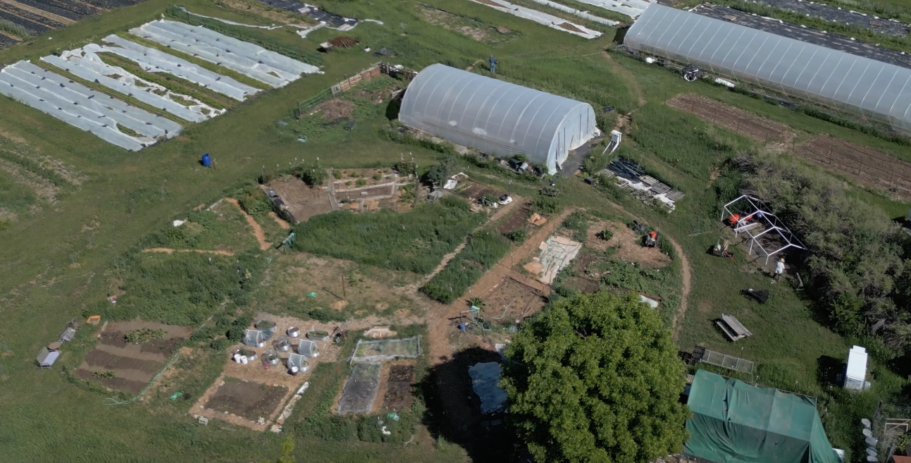 The greenhouse and community garden are places where individuals can work their own piece of dirt