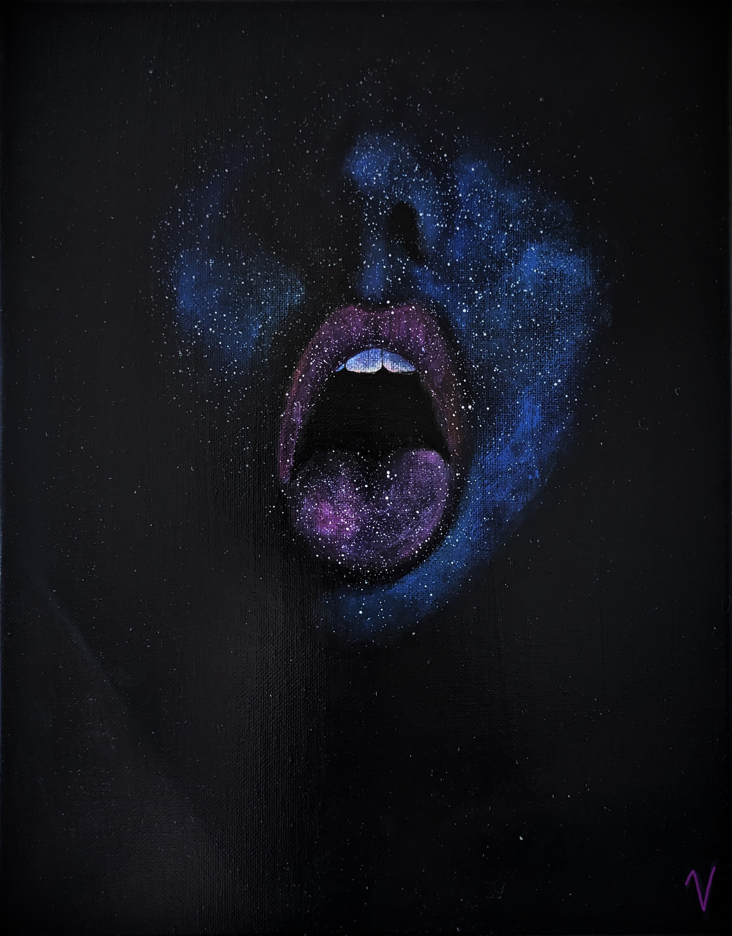 Space Face Original Painting