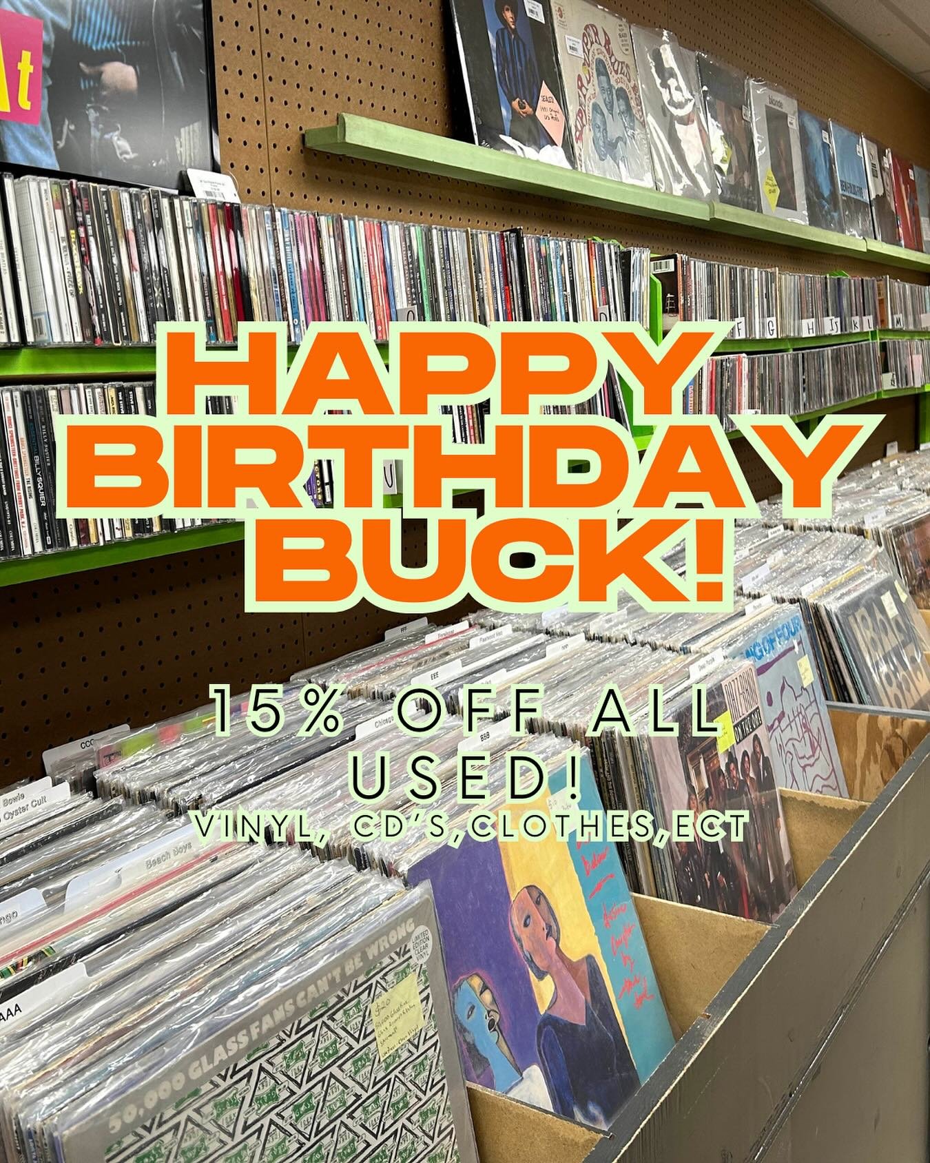 15% OFF all used today and tomorrow!! Live music here til 6PM today! Don&rsquo;t miss out!