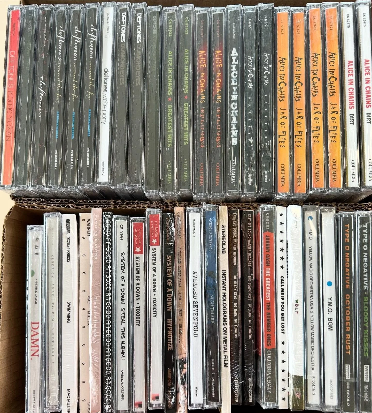 Restocking some of our most popular CD&rsquo;s today! #aliceinchains #deftones #cdcollection