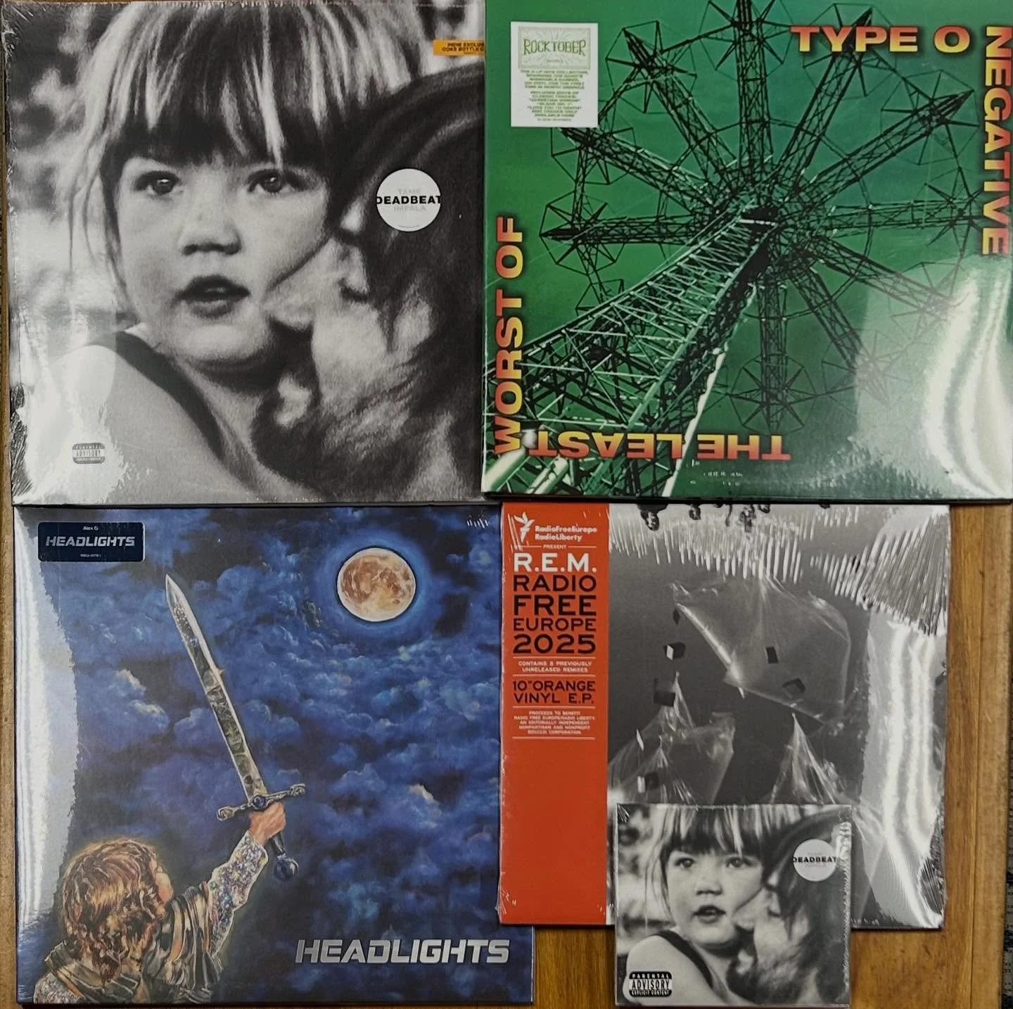 Some great new releases out today! #vinyl #tameimpala #alexg #type0negative #rem