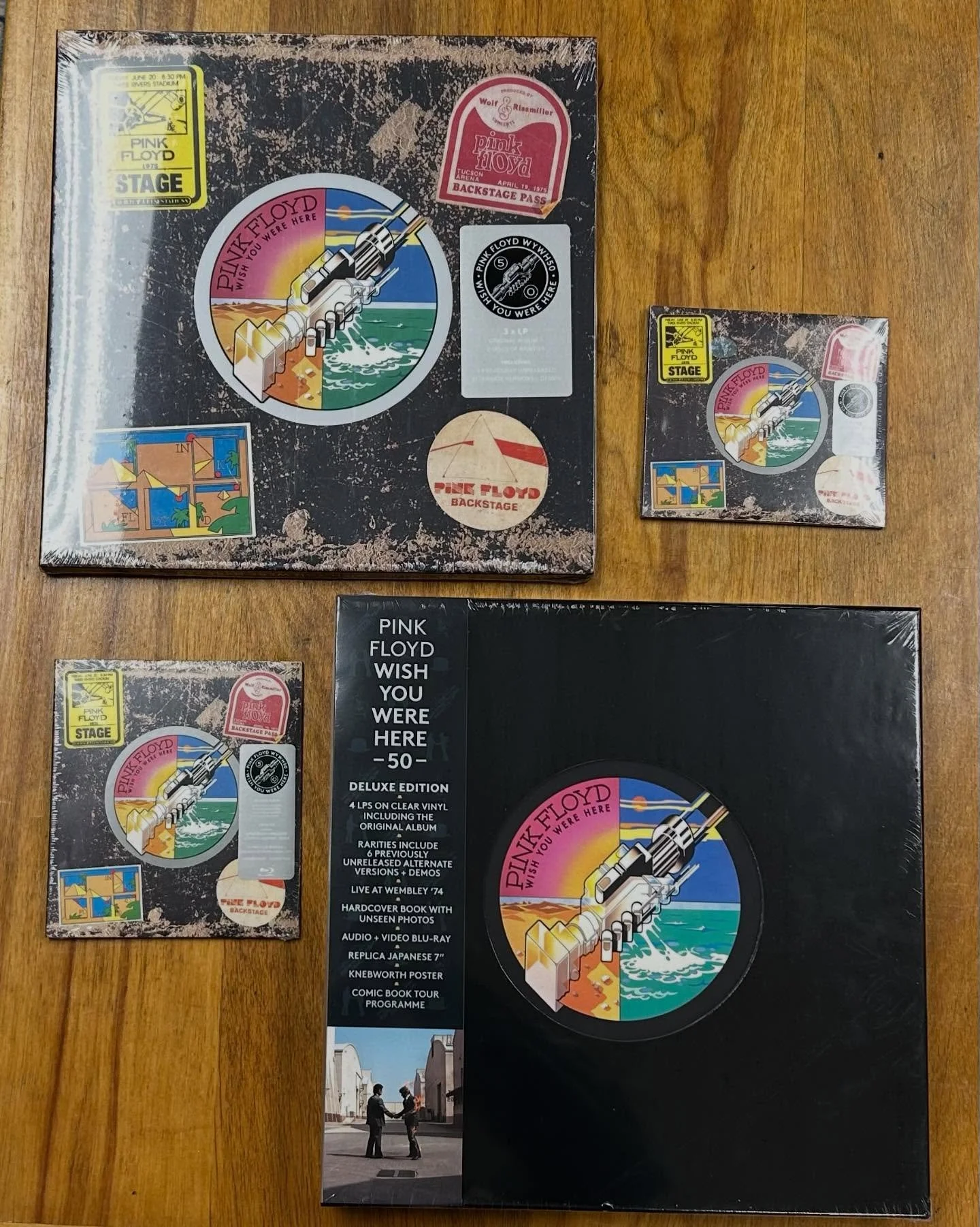 Pink Floyd&rsquo;s &ldquo;Wish You Were Here&rdquo; has turned 50! To celebrate its anniversary they have reissued the album and have included rare alternate versions and demos! We have it available on vinyl, CD, and Blu-Ray! We also have the deluxe 