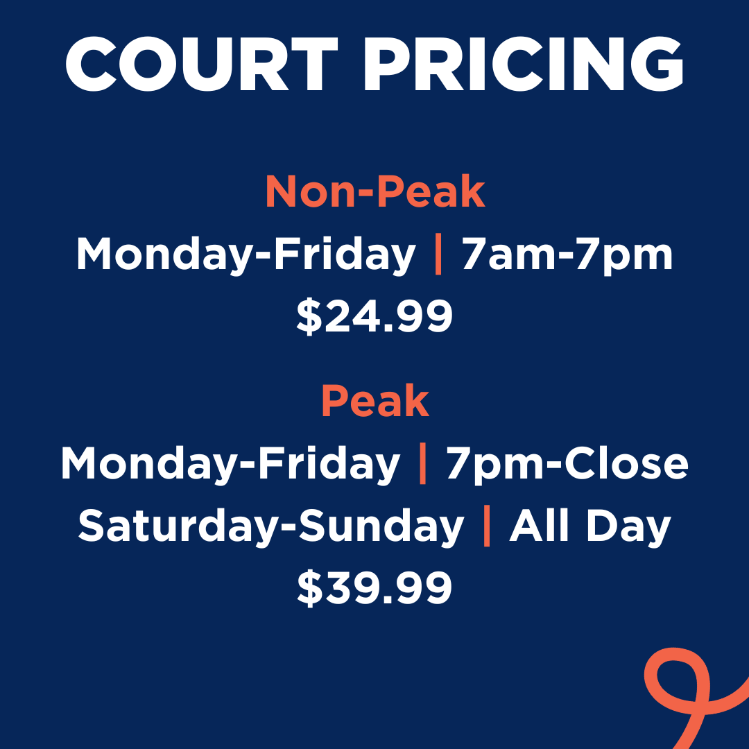 Prices for pickleball courts at Hey Pickle Pickle
