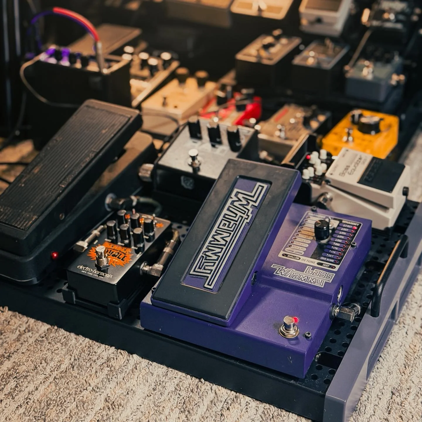 Still fine tuning some parts of the new album! Can&rsquo;t wait for you all to hear it!

#mothshade #industrial #industrialmusic #modularsynth #bassguitarist #pedalboard