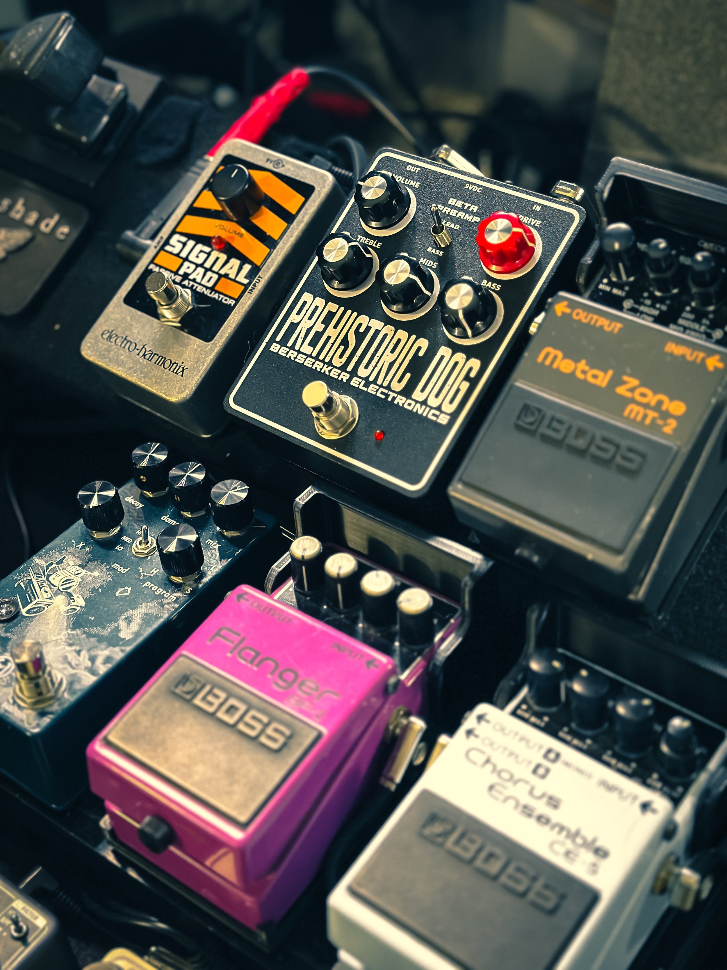 trying out different pedals and tones