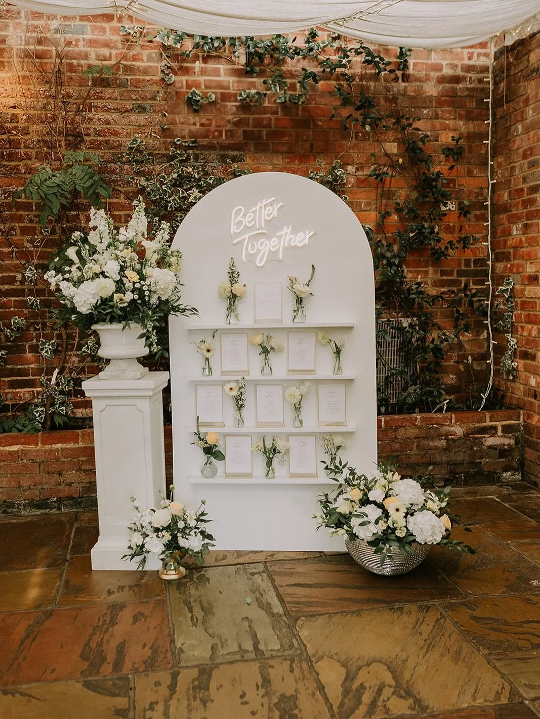 Table plan by day; shot wall by night👏🏻

Photographer: @charleighvictoriaphotography 
Florist: @wildflowerstudio1 
Coordinator: @gorfweddingsevents 
Bride: @sayidosocials 
Venue: @northbrook.park