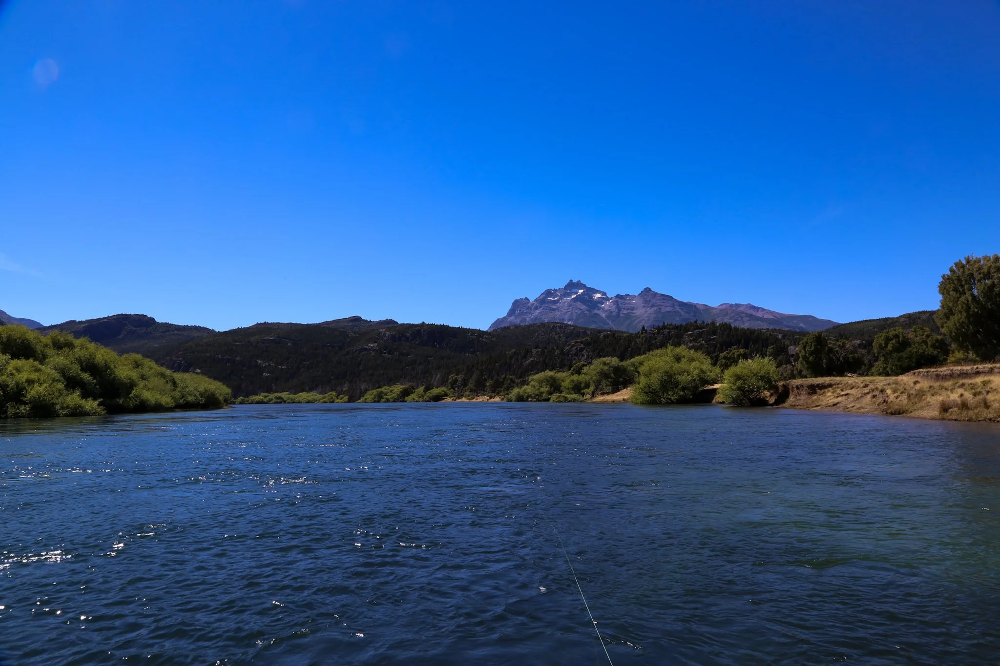 Mirror-calm lakes and still rivers in Patagonia