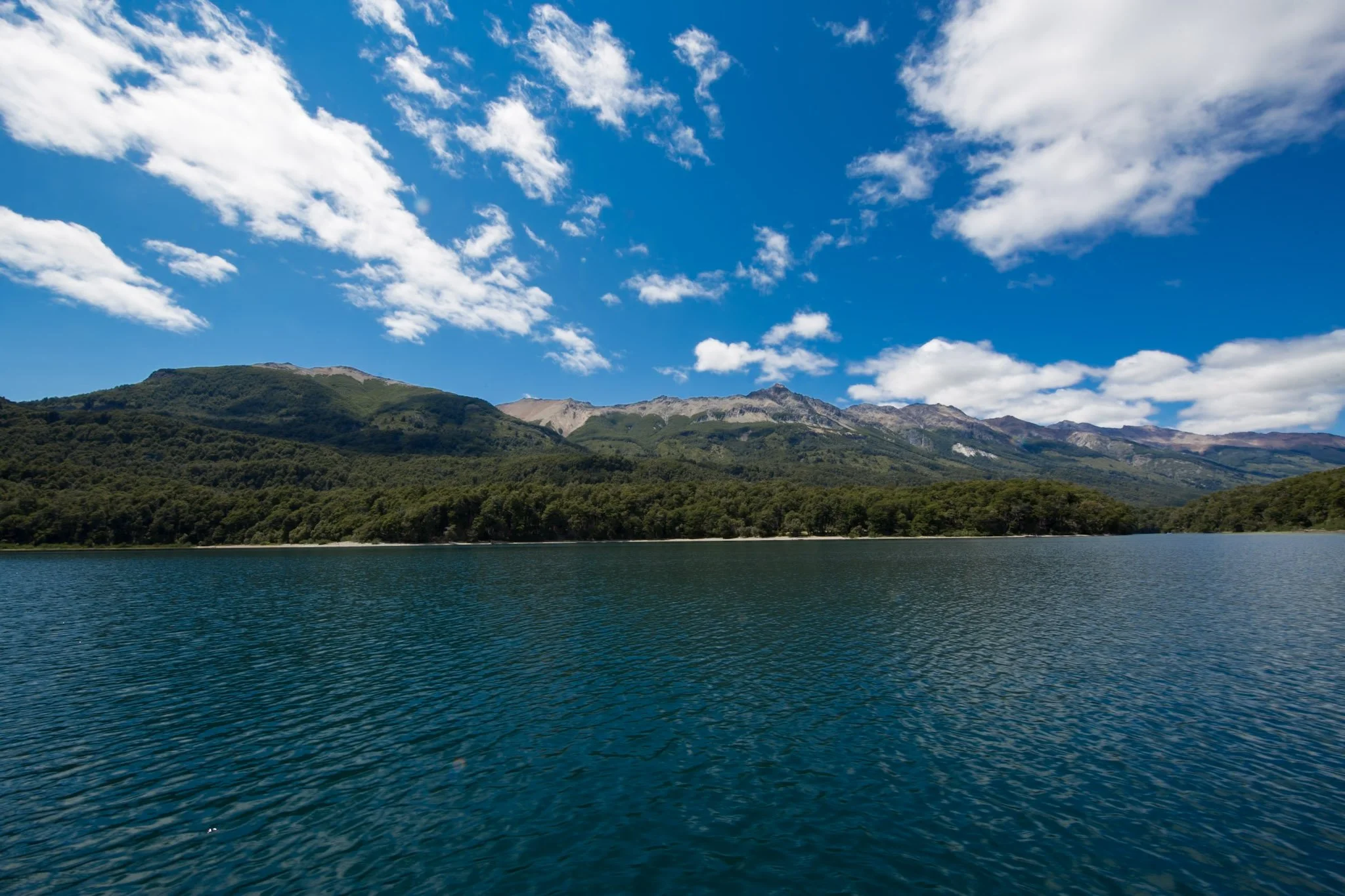 Mirror-calm lakes and still rivers in Patagonia