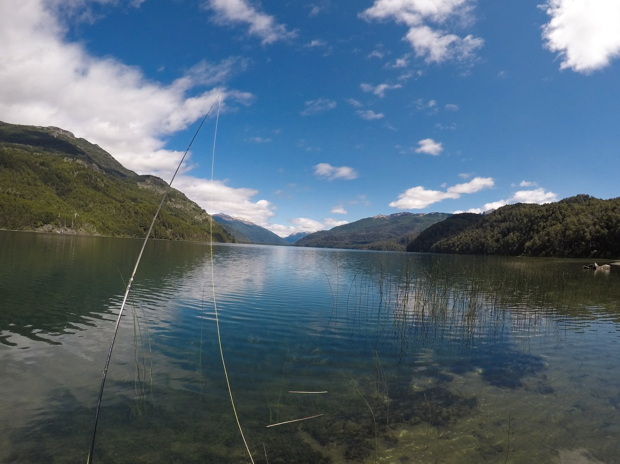 Mirror-calm lakes and still rivers in Patagonia