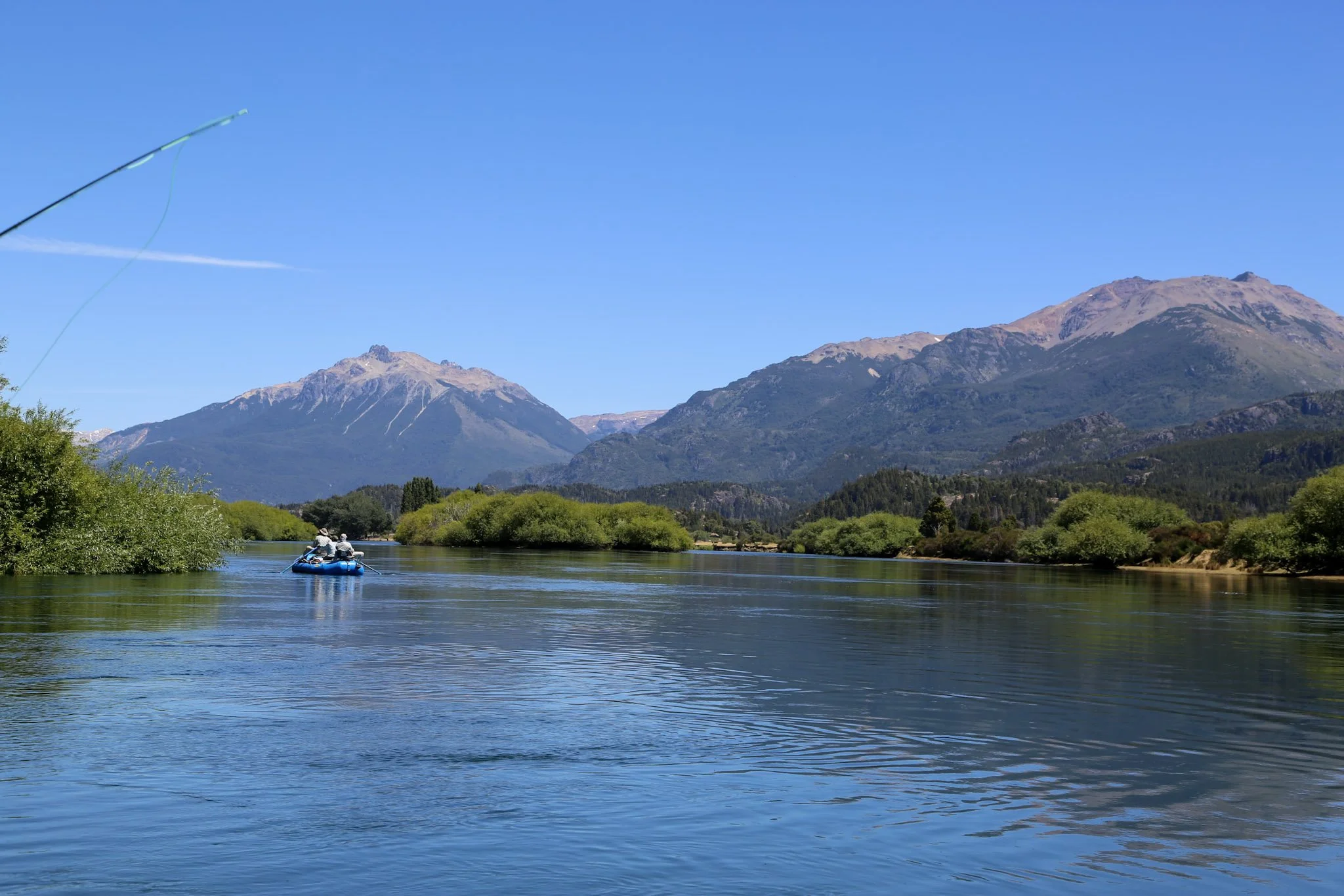 Mirror-calm lakes and still rivers in Patagonia