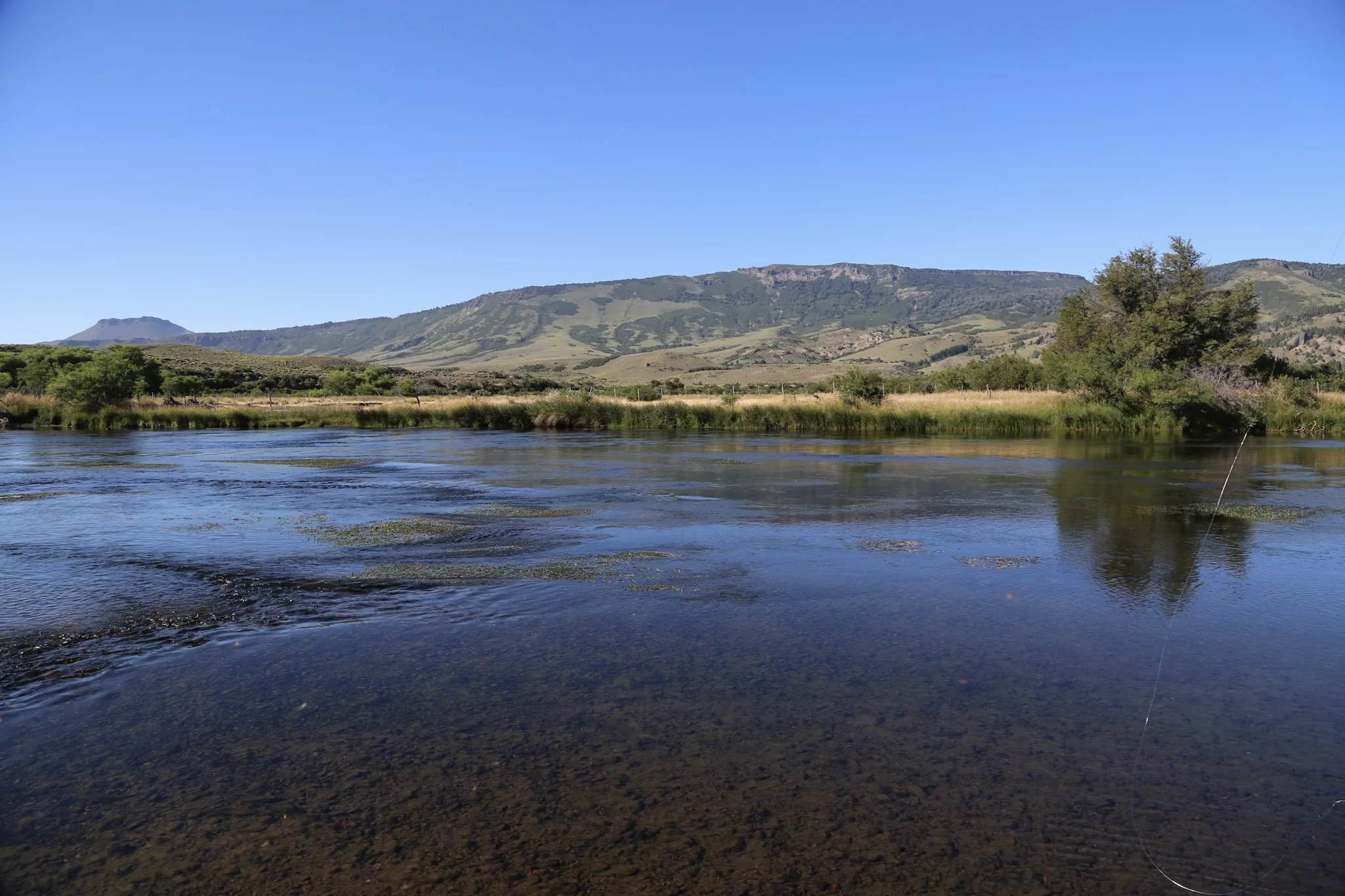 Mirror-calm lakes and still rivers in Patagonia
