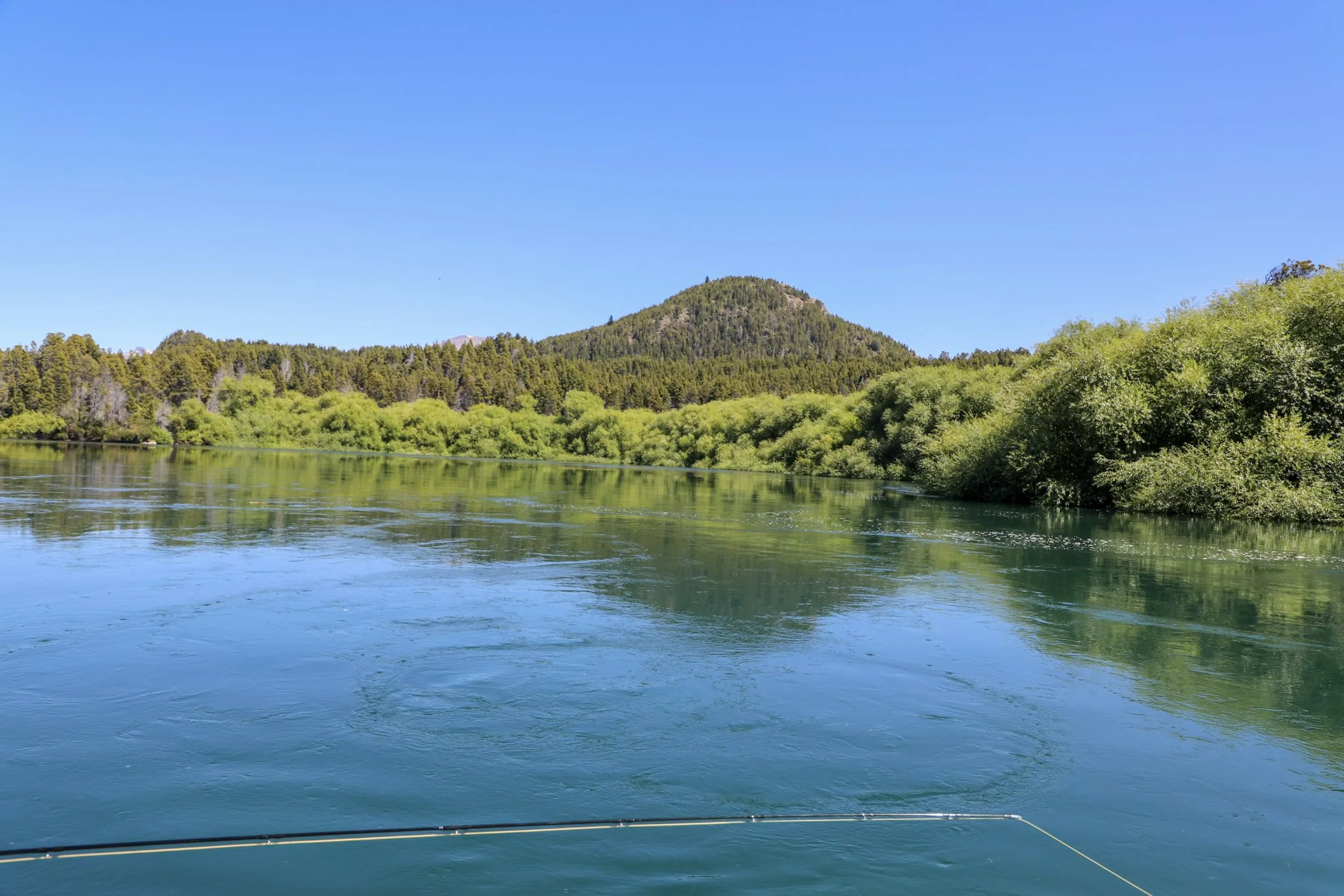 Mirror-calm lakes and still rivers in Patagonia