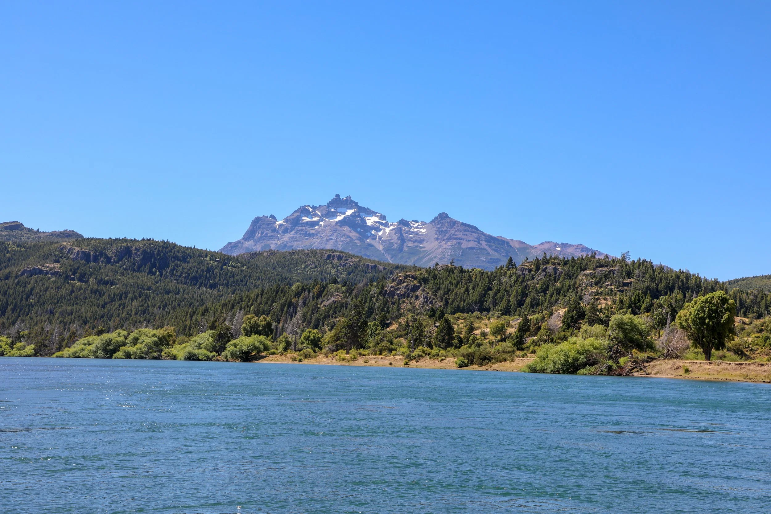 Mirror-calm lakes and still rivers in Patagonia