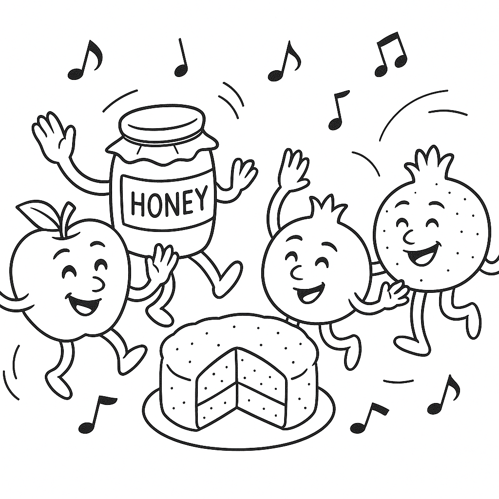 Coloring page #9- The Rosh Hashanah Rebel Honey cake.png