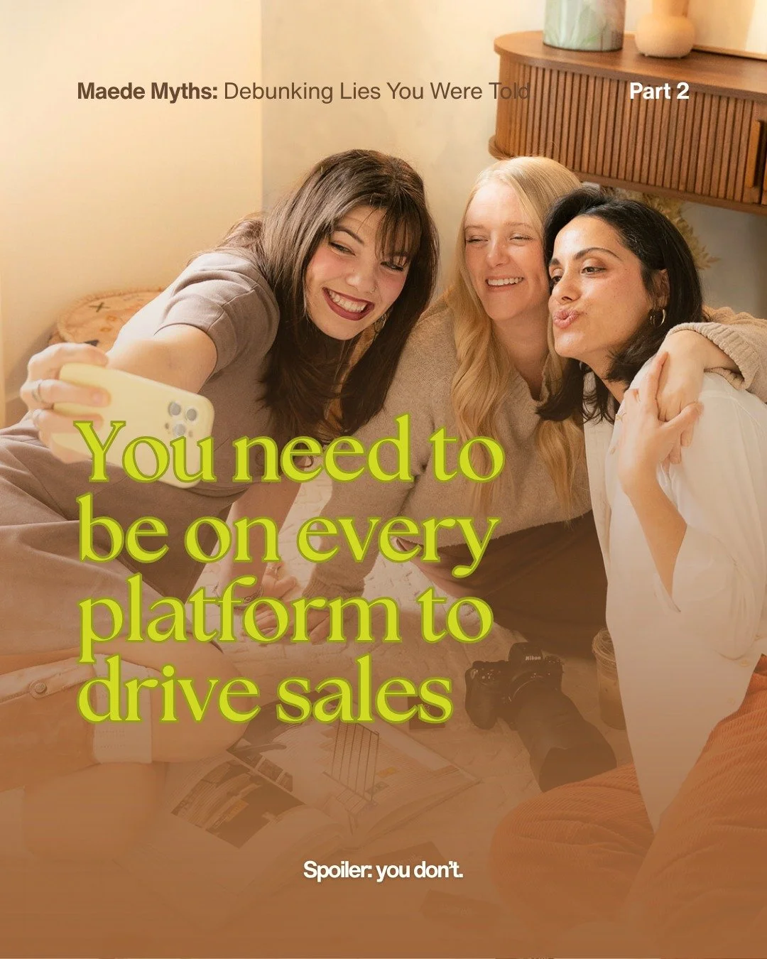 Less is more, friends. Follow along for advice you actually need to hear. 

Comment CONNECT and we'll send you our pricing and scope of work.

📍 New here? @camillemaede is a woman-owned &amp; operated Charlotte marketing studio working with founder-