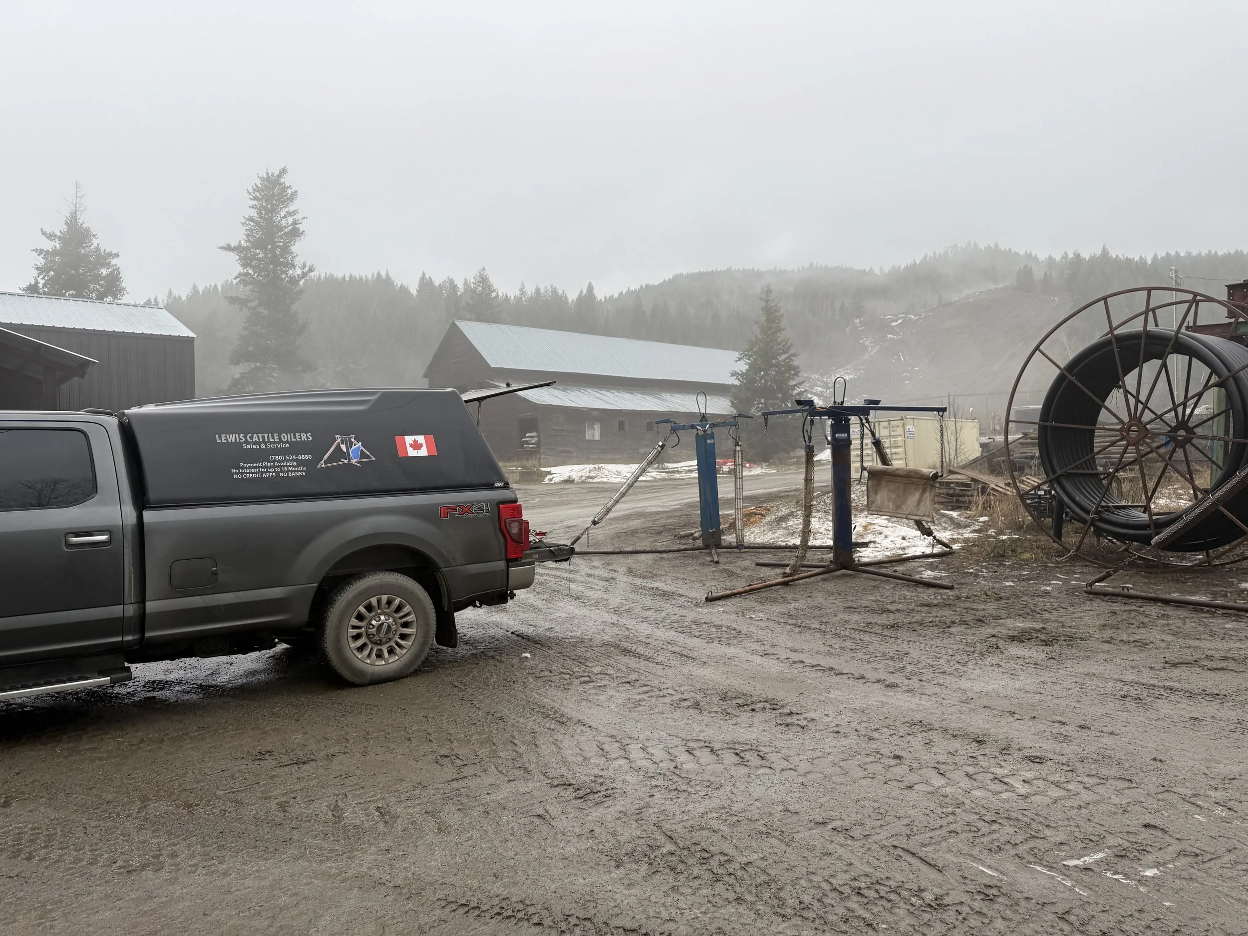 Barriere, BC customer replacing wicks on 7 oilers