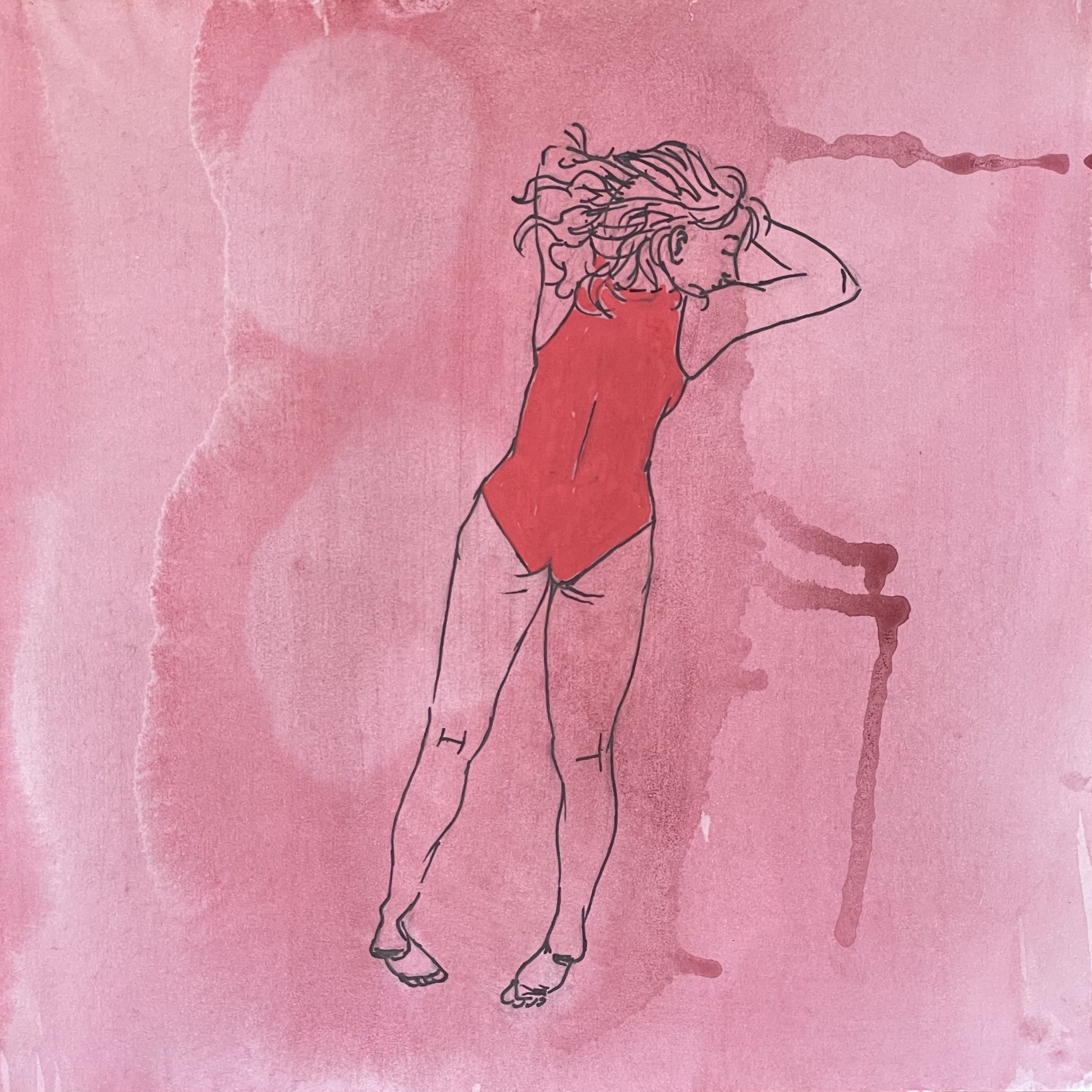 Untitled, 2024 | 
gouache, ink, acrylic on paper |
9"w x 9"h