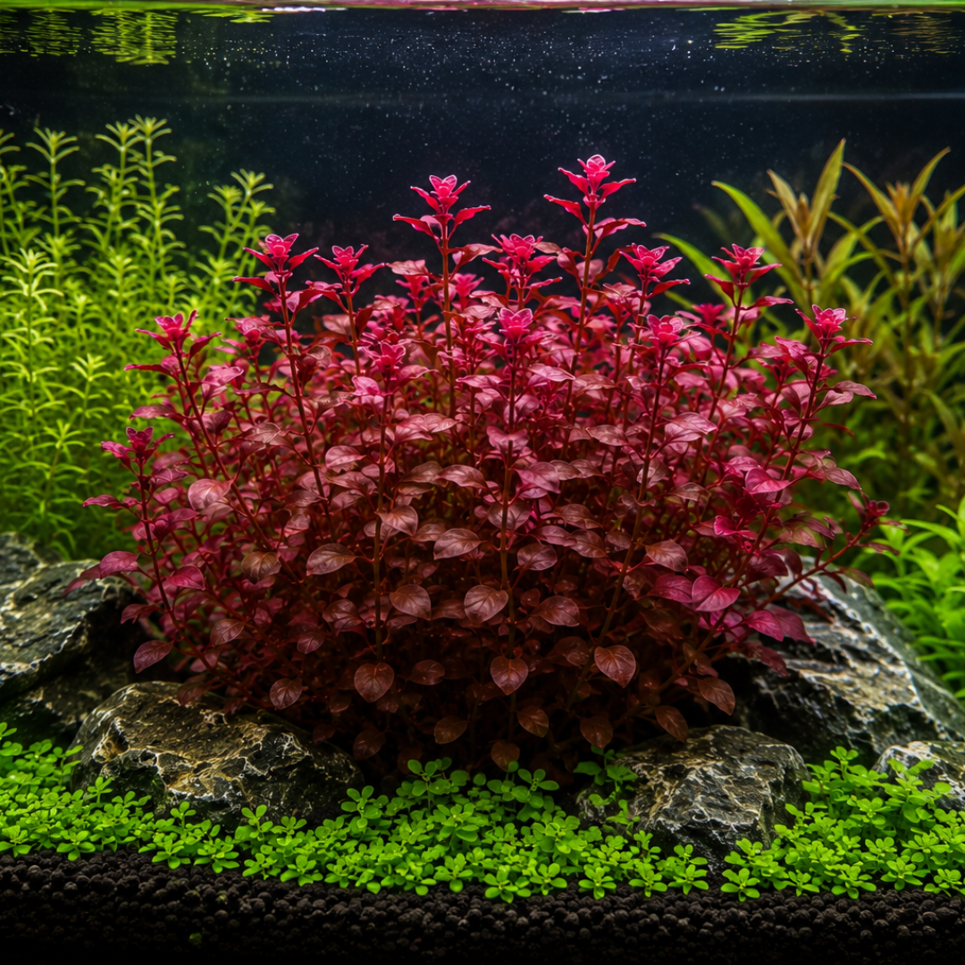 Alternanthera Reineckii "Scarlet Temple" (Red Round) - Bunched