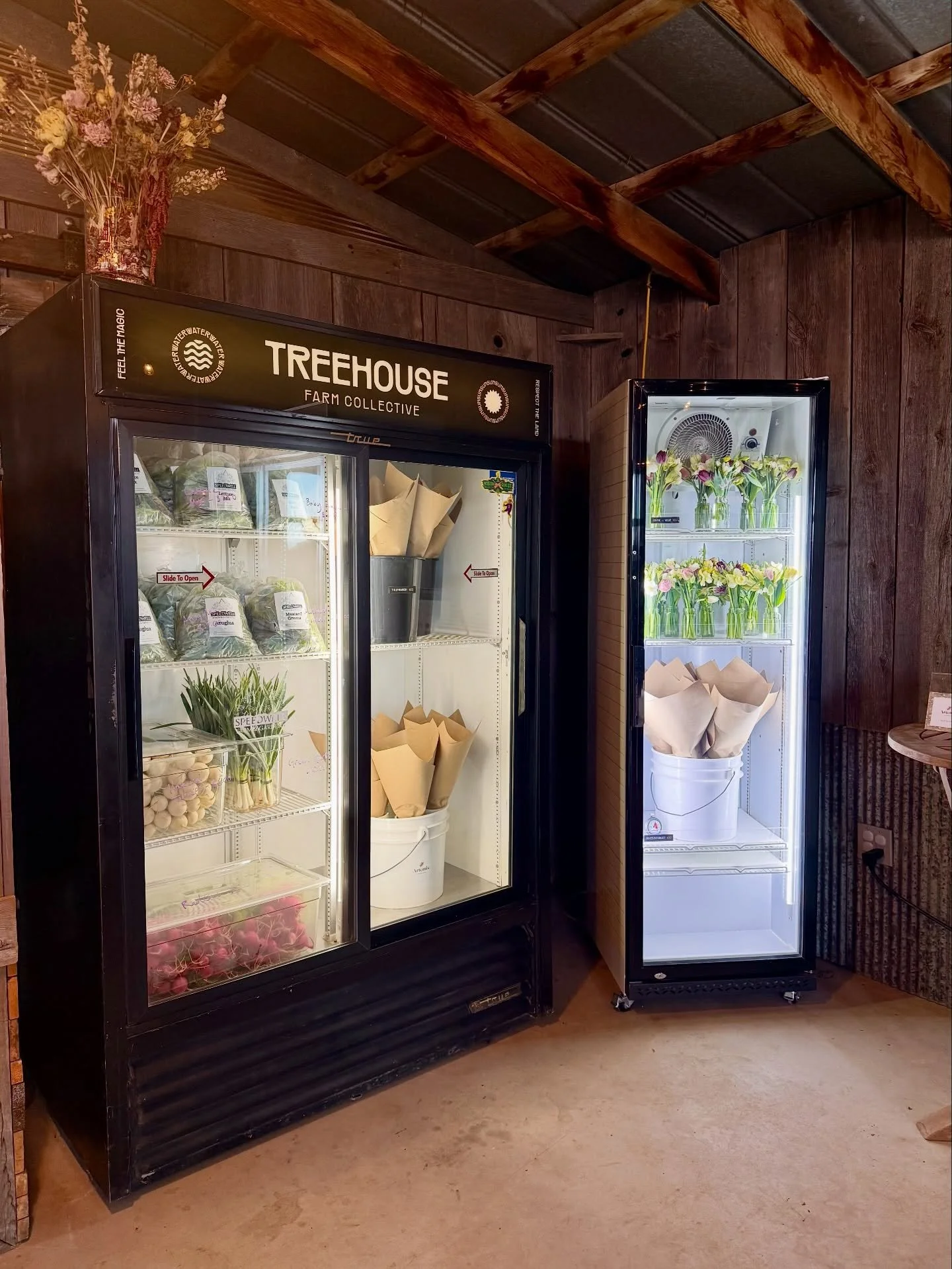 Locals, the farm stand is open! 🌿 We are fully stocked with products from all your favorite growers, ranchers and agricultural producers&mdash;fresh veggies, flowers, eggs, meat, honey, and more. Come by, see the refreshed space, and kick off the se