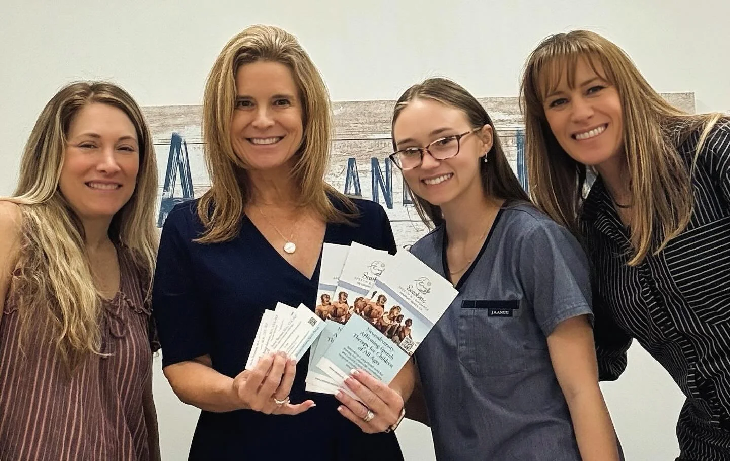 I had a wonderful Lunch and Learn with Dr. @loriopenshaw and her delightful staff, Madison and Andrea, @newportpediatricpc 🤗. We had a thoughtful discussion about supporting children with communication challenges and sensory differences. Grateful fo
