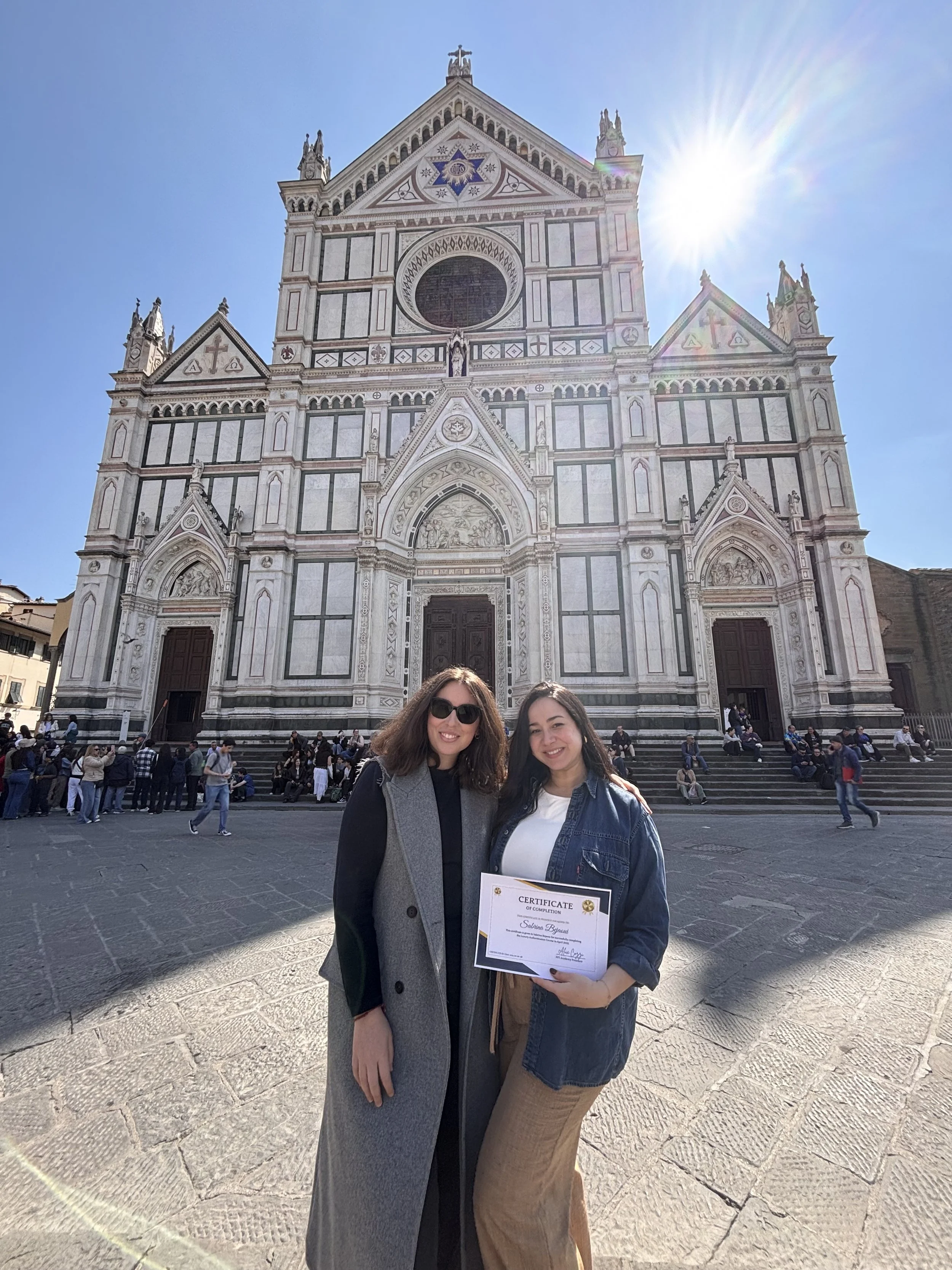 A student during the luxury authentication course in-person in Florence, Italy