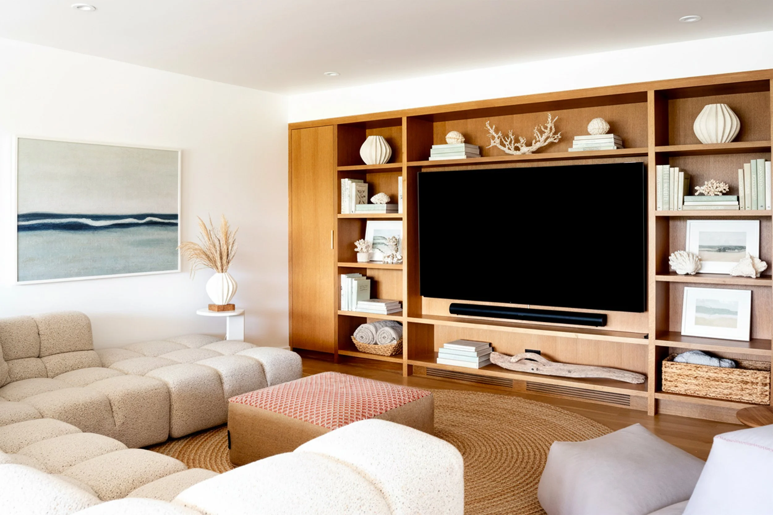 Custom Built-In Cabinets and Media Center Martha's Vineyard 