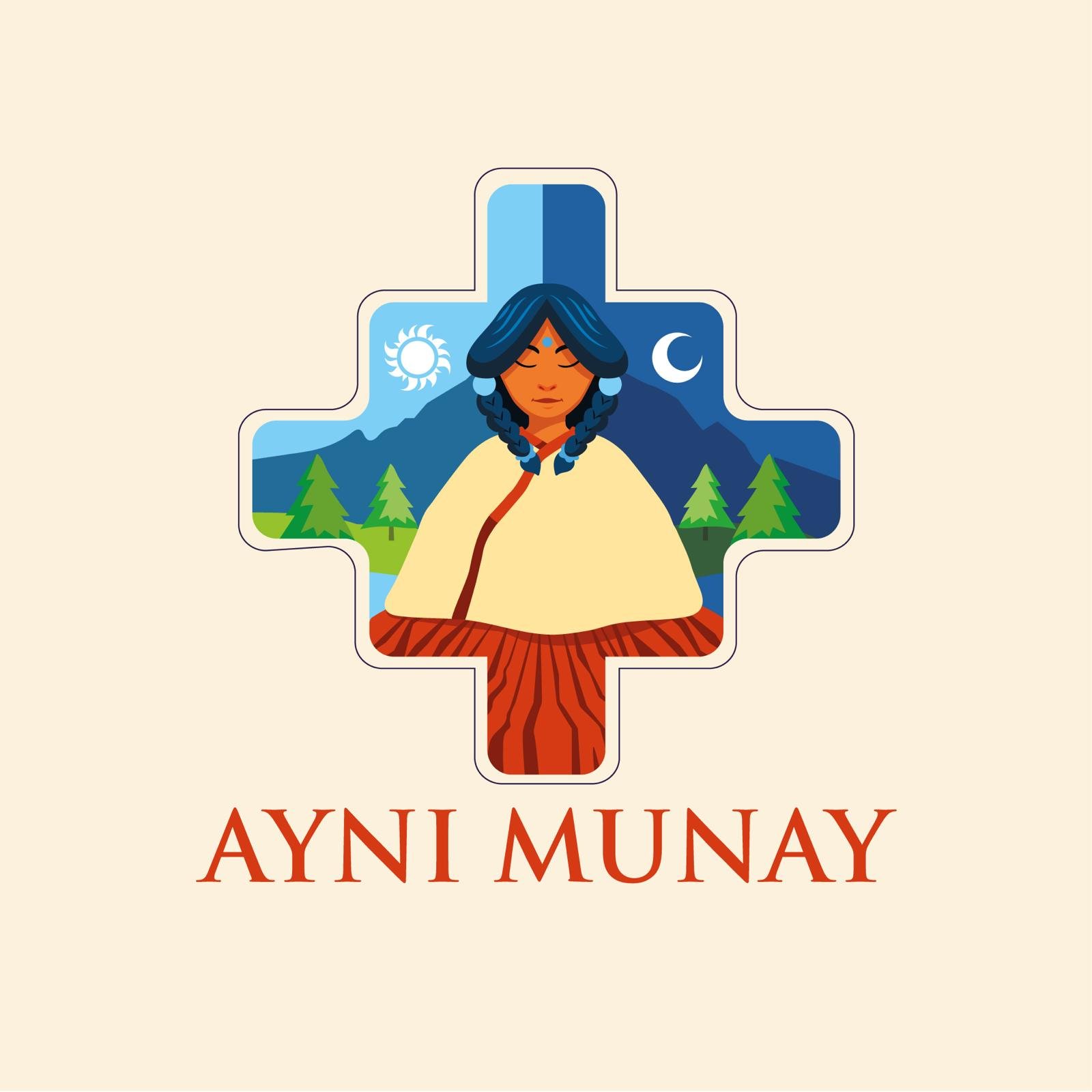 logo sun moon trees mountains