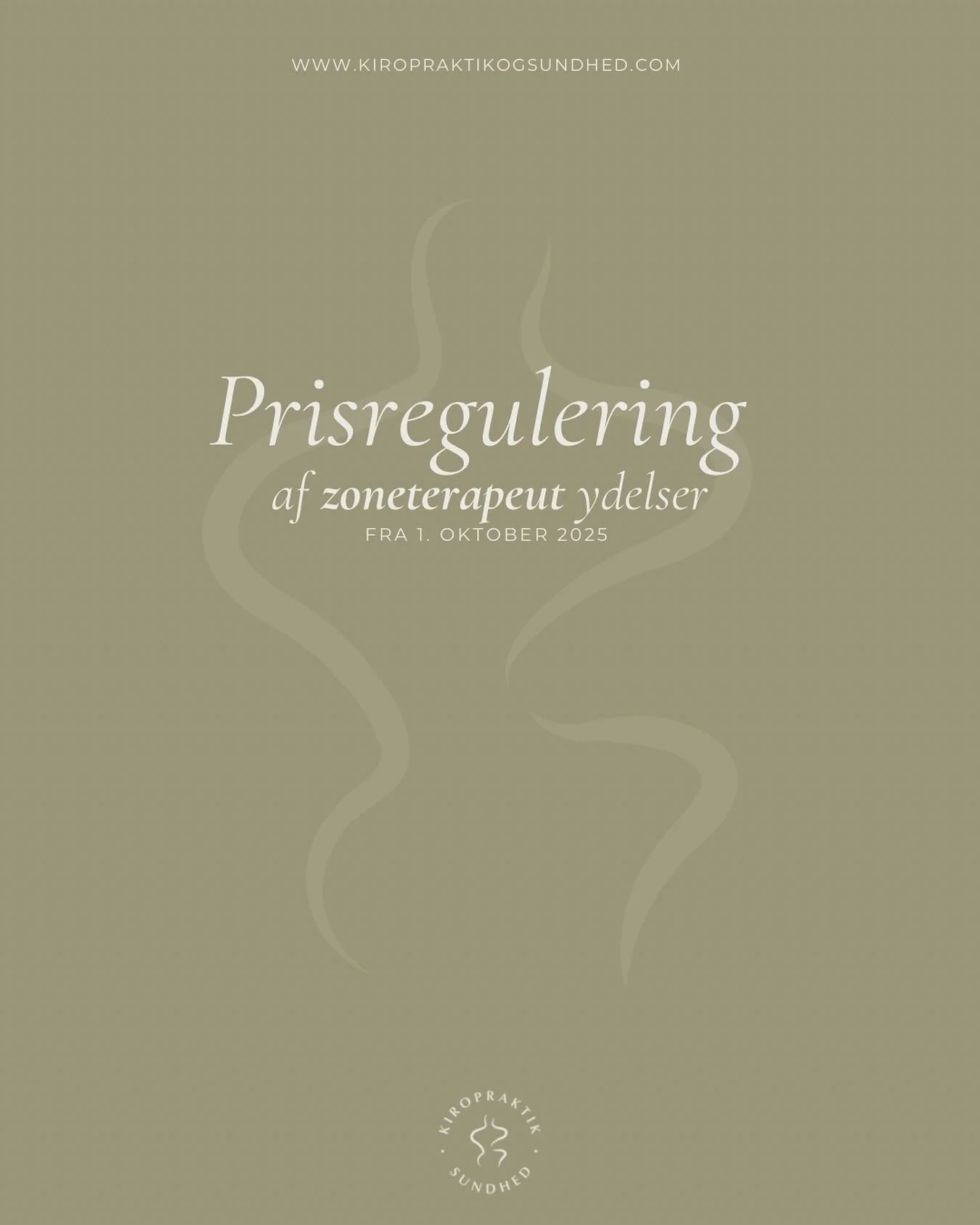 PRISREGULERING P&Aring; ZONETERAPI

Fra d. 1. oktober vil der v&aelig;re en mindre prisjustering p&aring; vores zoneterapeut ydelser.
Du kan finde de opdaterede priser p&aring; hjemmesiden.

Tusind tak for din forst&aring;else og vi ser frem til at b